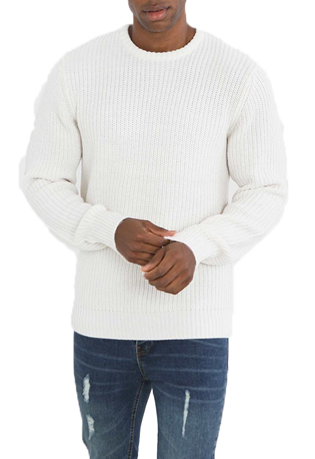 Brave Soul Mens Cable Knit Fisherman Knitted Jumper Weave Warm Pullover Sweater - Picture 4 of 51