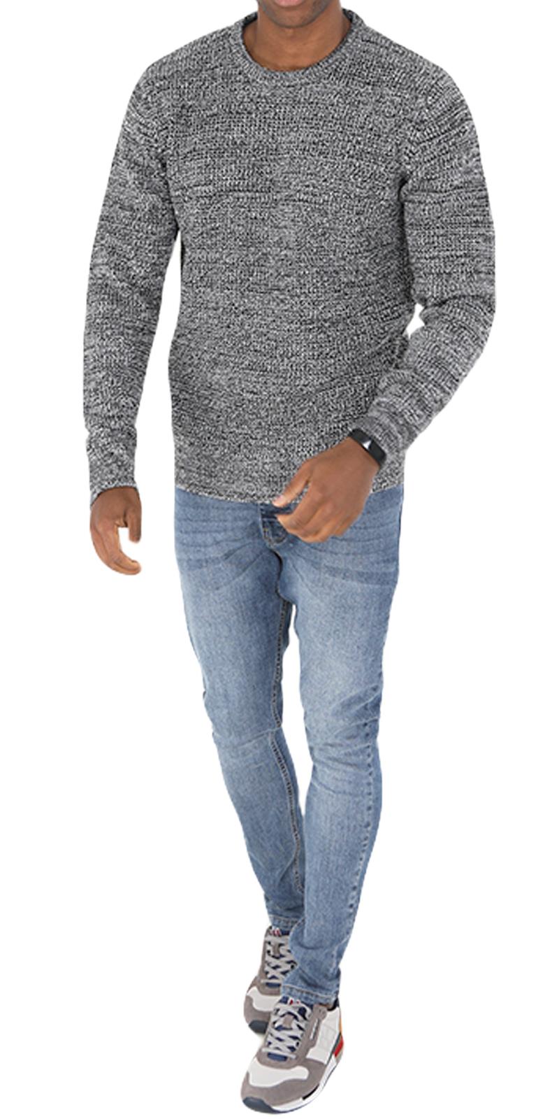 Brave Soul Mens Cable Knit Fisherman Knitted Jumper Weave Warm Pullover Sweater - Picture 13 of 51
