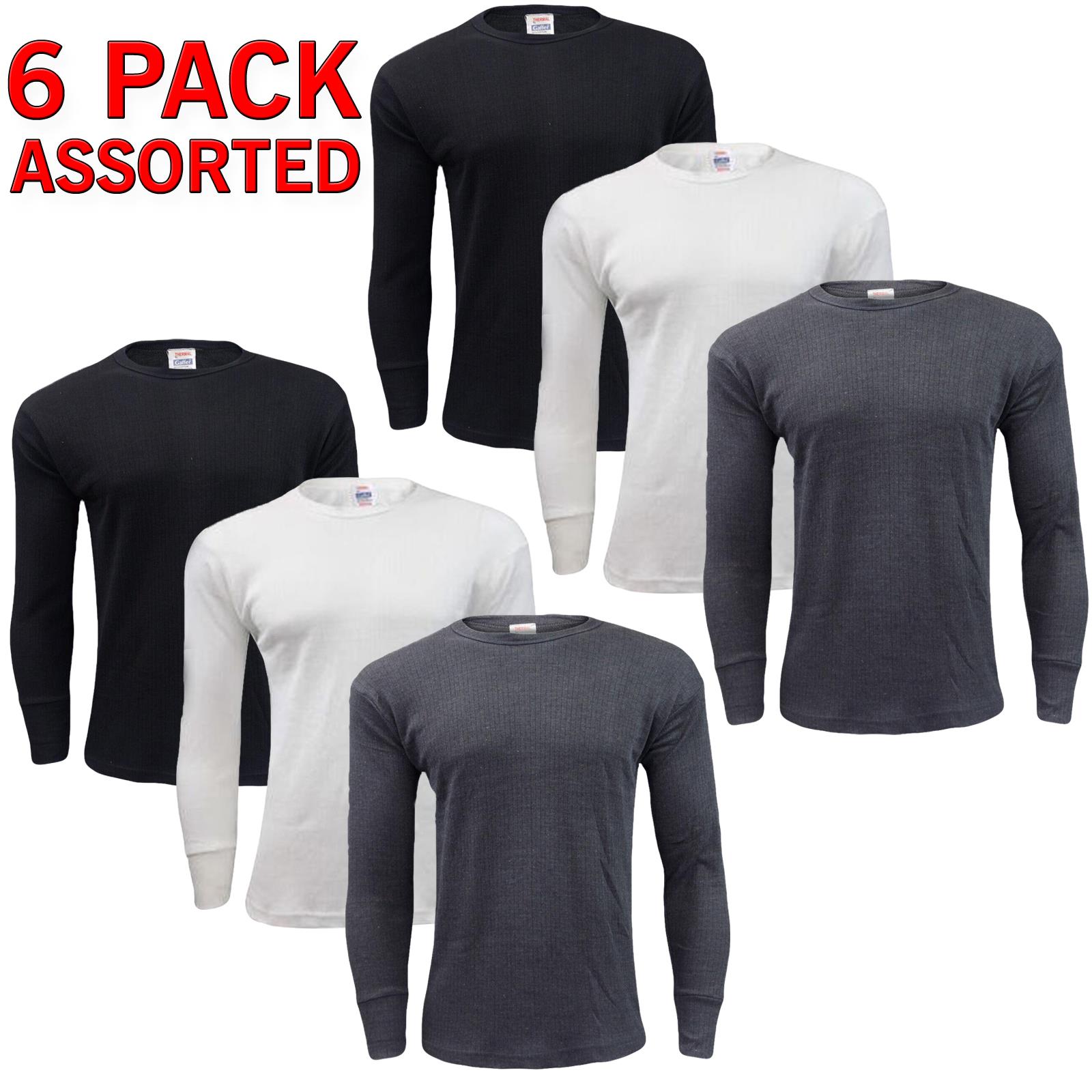 3, 4 Pack Mens Thermal Long Sleeves Shirts Top Winter Warm Long Johns Vest - Picture 3 of 40