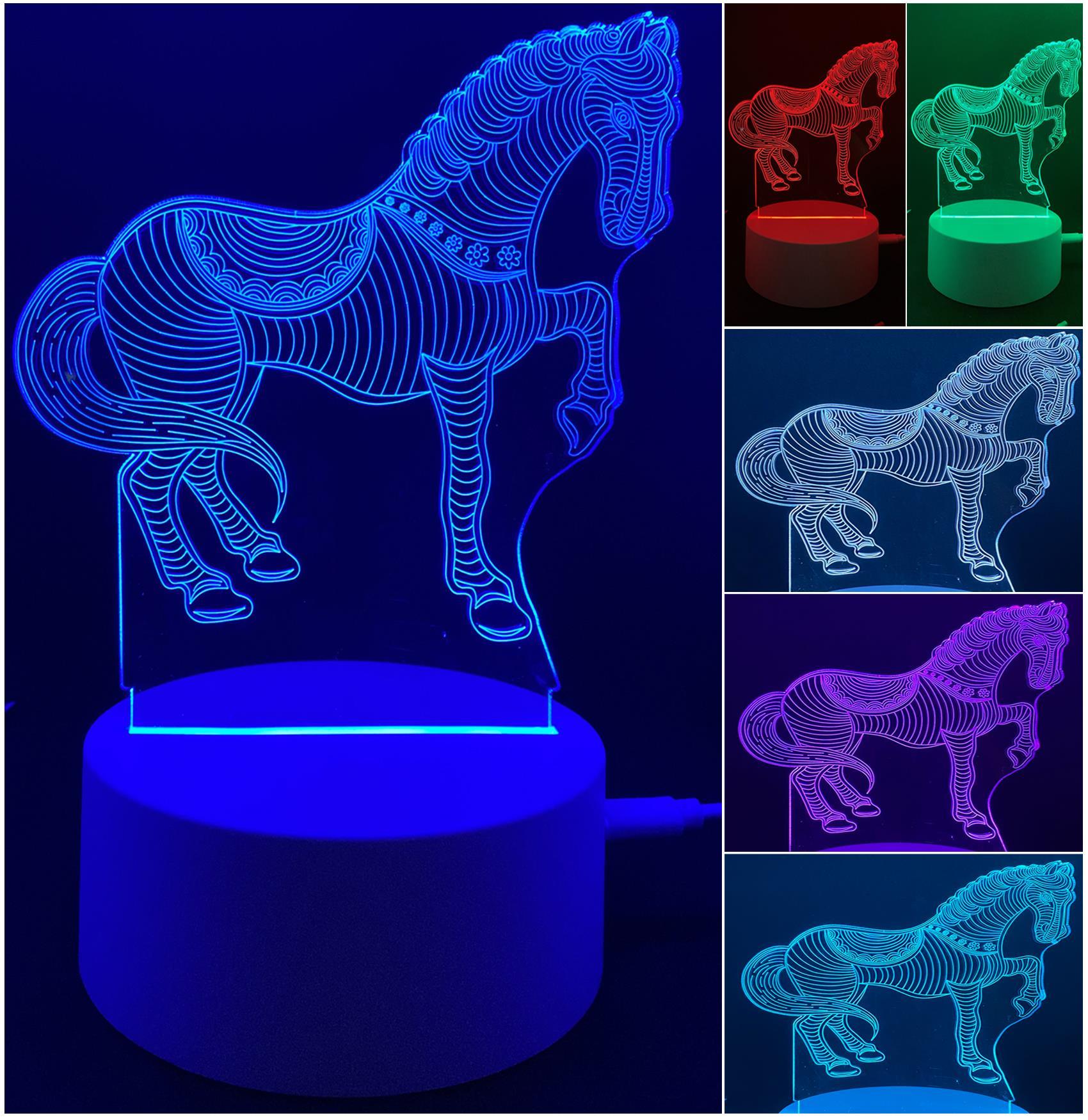4Pack 3D LED Illusion Table Lamp Kids Gift Night Light Changing Colours Lights - Picture 20 of 21