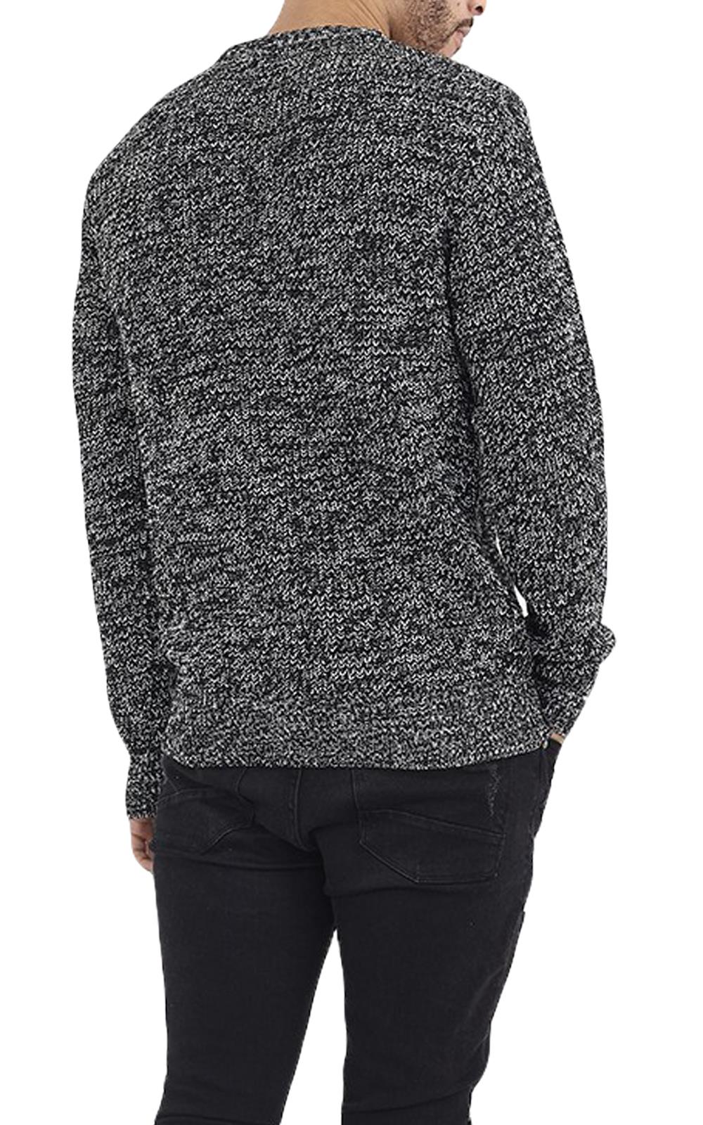 Brave Soul Mens Cable Knit Fisherman Knitted Jumper Weave Warm Pullover Sweater - Picture 11 of 51