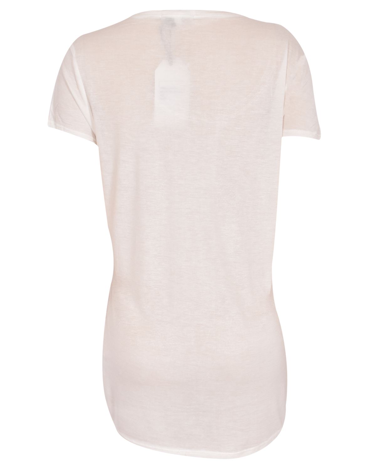 Womens T-Shirt Round Scoop Neck Cap Sleeve Ladies Elasticated Vest Basic Tee Top - Picture 21 of 28