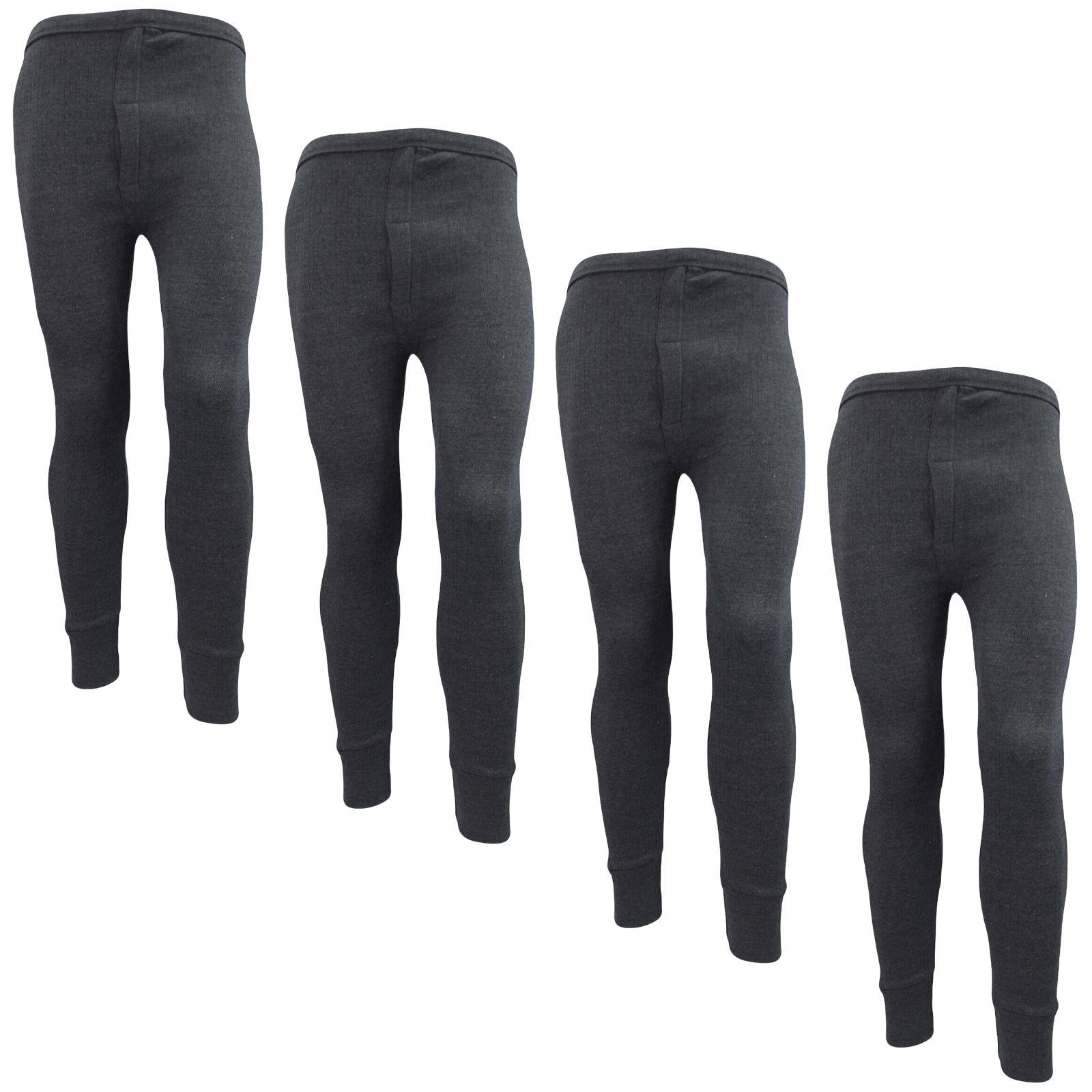 3, 4, 6 Pack Mens Thermal Long Johns Bottoms Winter Warm Underwear Baselayer - Picture 11 of 18