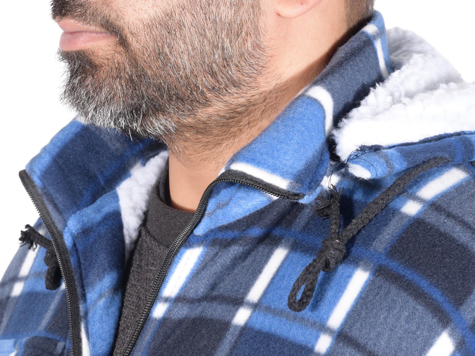 Camisa acolchada para hombre Sherpa forrada de piel leñador chaqueta de trabajo gruesa informal sudadera con capucha - Imagen 45 de 48