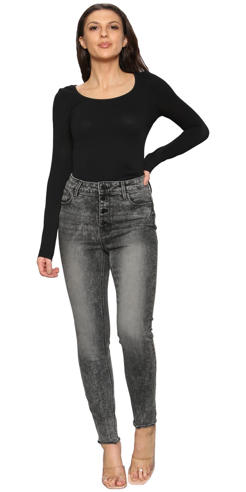 Pantalones de mezclilla ajustados cintura alta pierna recta jeggings pantalones para dama 6-26 Reino Unido - Imagen 2 de 22