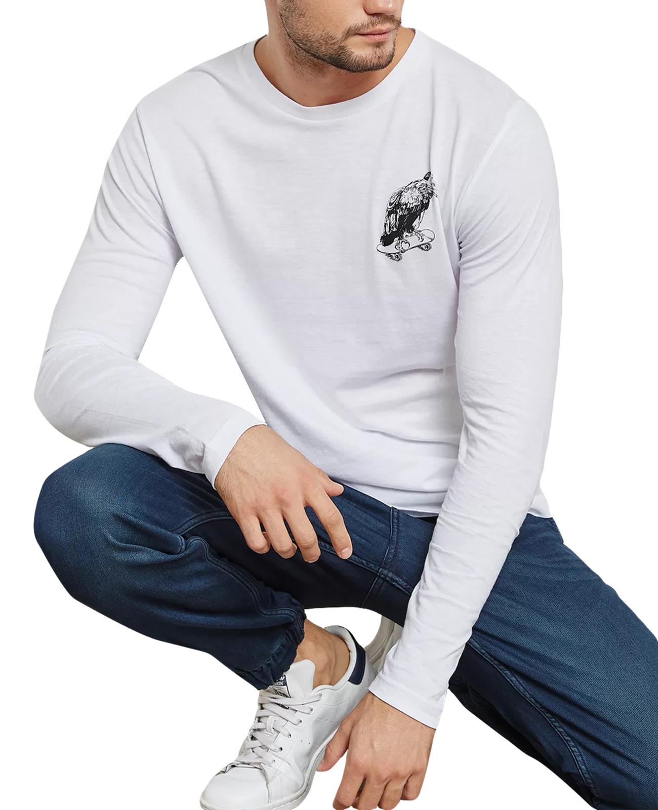 Brave Soul Mens Ribbed T-Shirts Long Sleeve Crew Neck Stretchable Cotton Tee Top - Picture 15 of 17