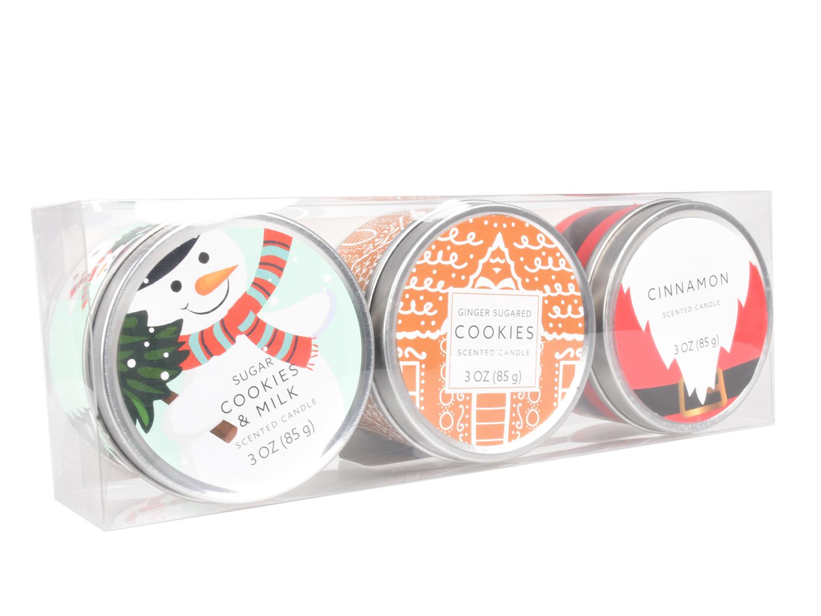 Scented Candles New Set of 3 Festive Christmas Decorative Tin Xmas Gift set - Picture 92 of 99