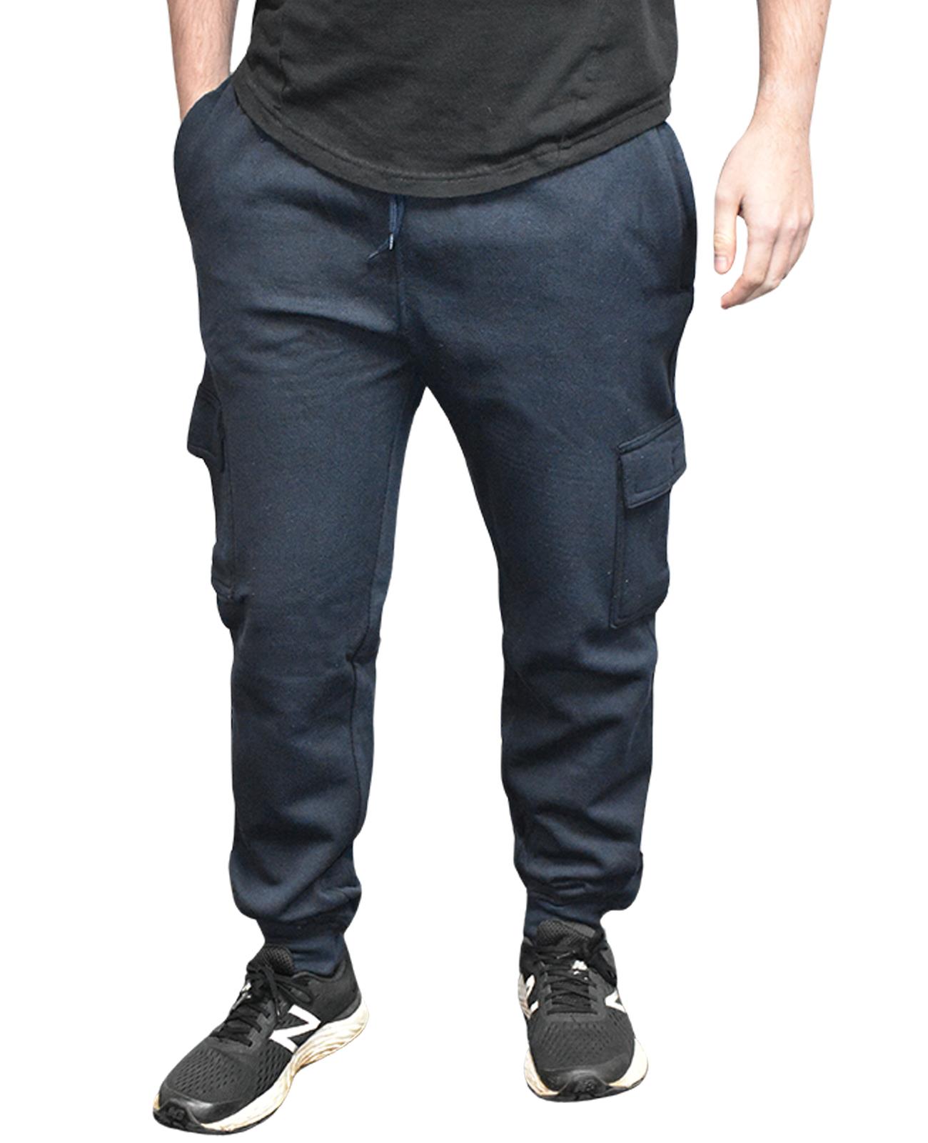Mens Cargo Jogging Bottoms Fleece Trousers Five-Pocket Casual Gym Joggers S-2XL - Picture 48 of 51