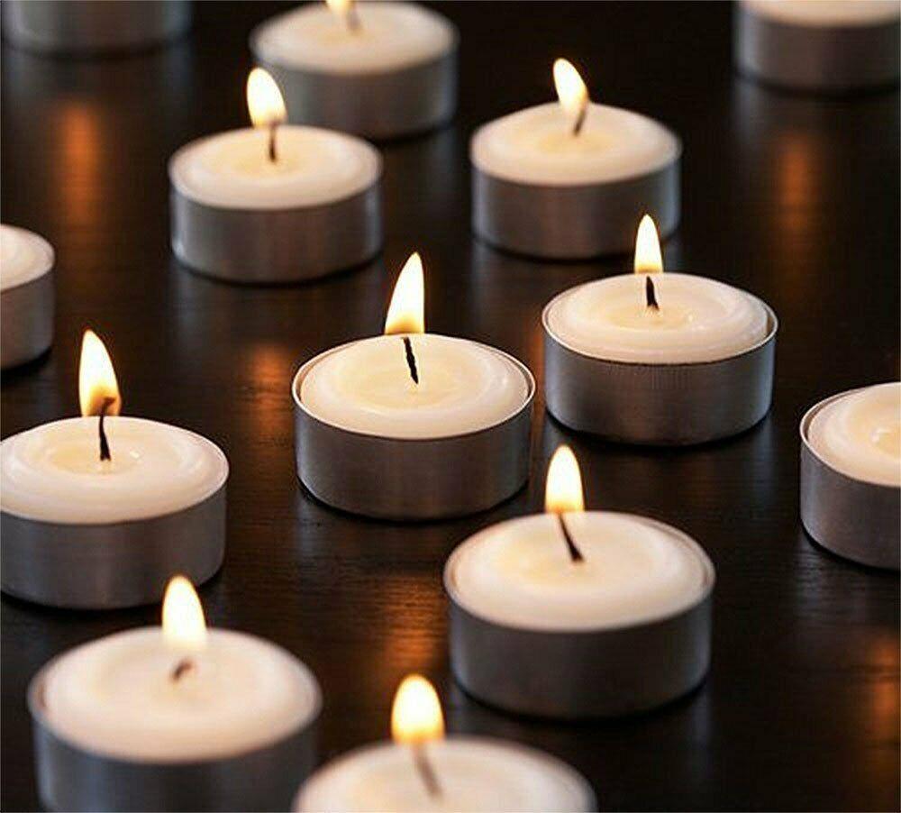 200 Pack Tea Night Lights Candles 3 Hour Burn Unscented Tealights Nightlight - Picture 3 of 13