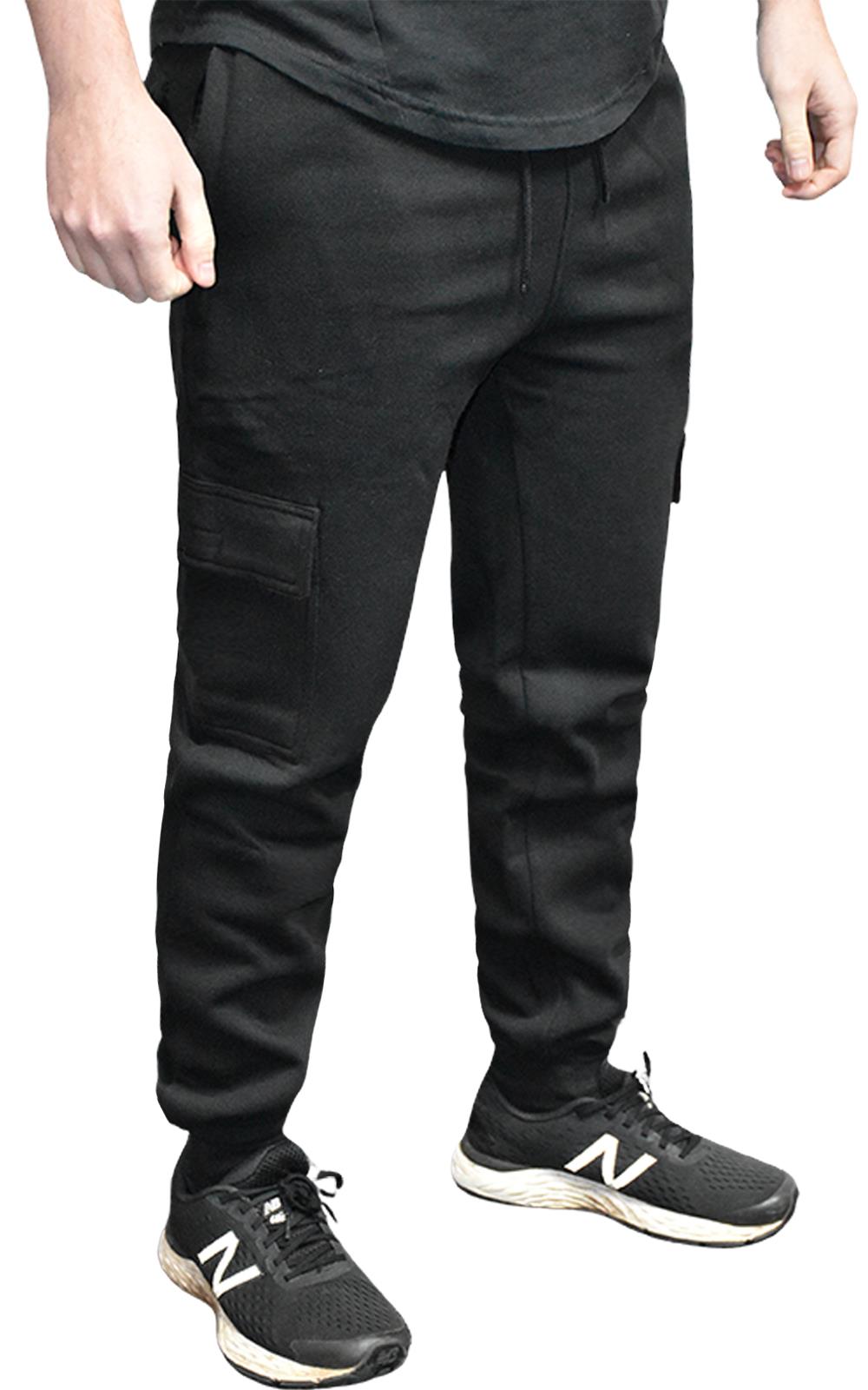 Mens Cargo Jogging Bottoms Fleece Trousers Five-Pocket Casual Gym Joggers S-2XL - Picture 13 of 51