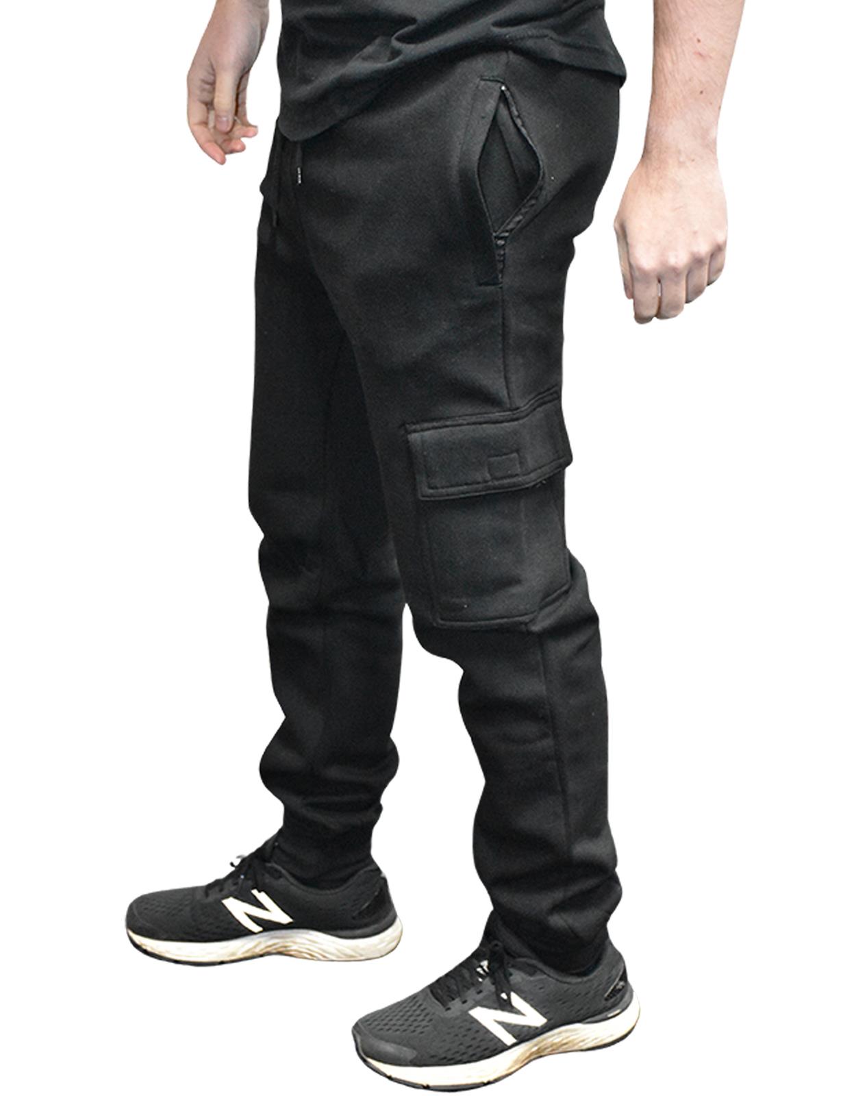 Mens Cargo Jogging Bottoms Fleece Trousers Five-Pocket Casual Gym Joggers S-2XL - Picture 14 of 51
