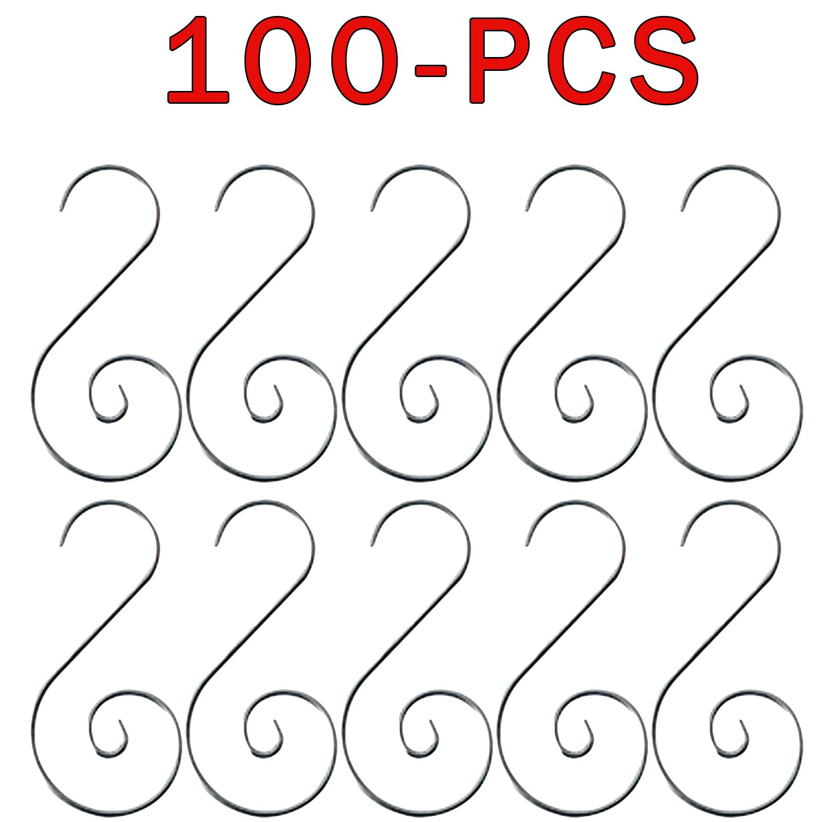 80,100,200 piezas ganchos de metal para árbol de Navidad adorno en forma de S colgador colgante Bauble - Imagen 47 de 58