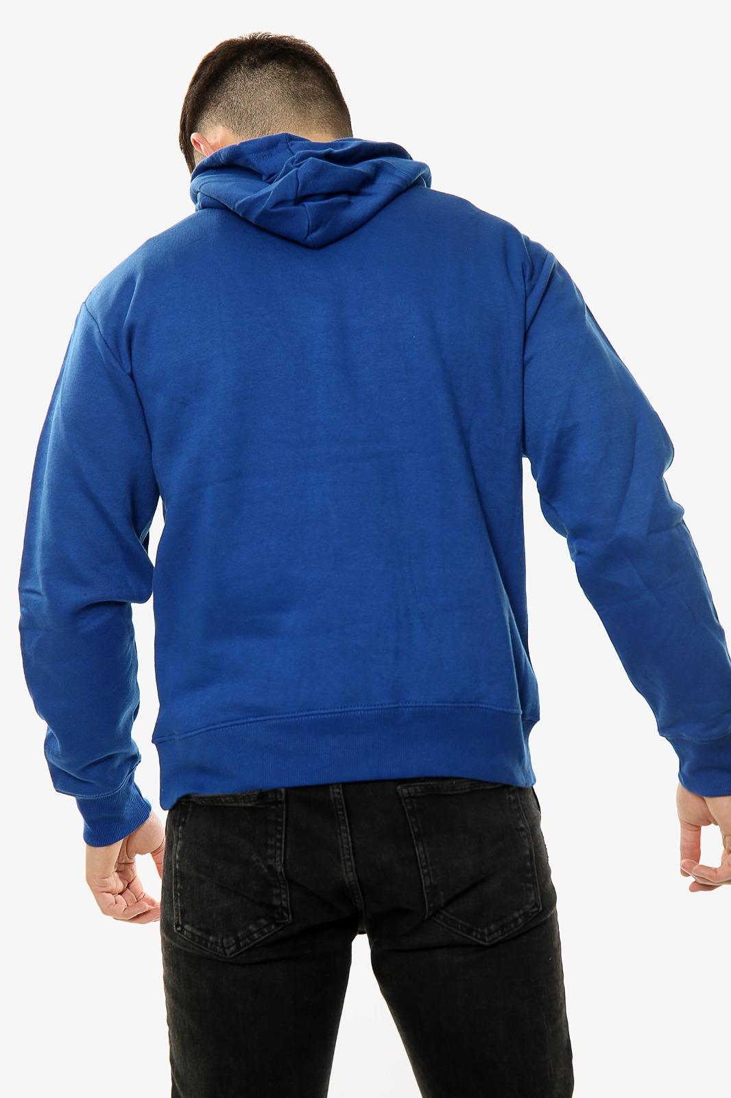 Mens Plain Hoodies Fleece Hooded Casual Long Sleeve Hoody Pullover Sweatshirt - Picture 39 of 42