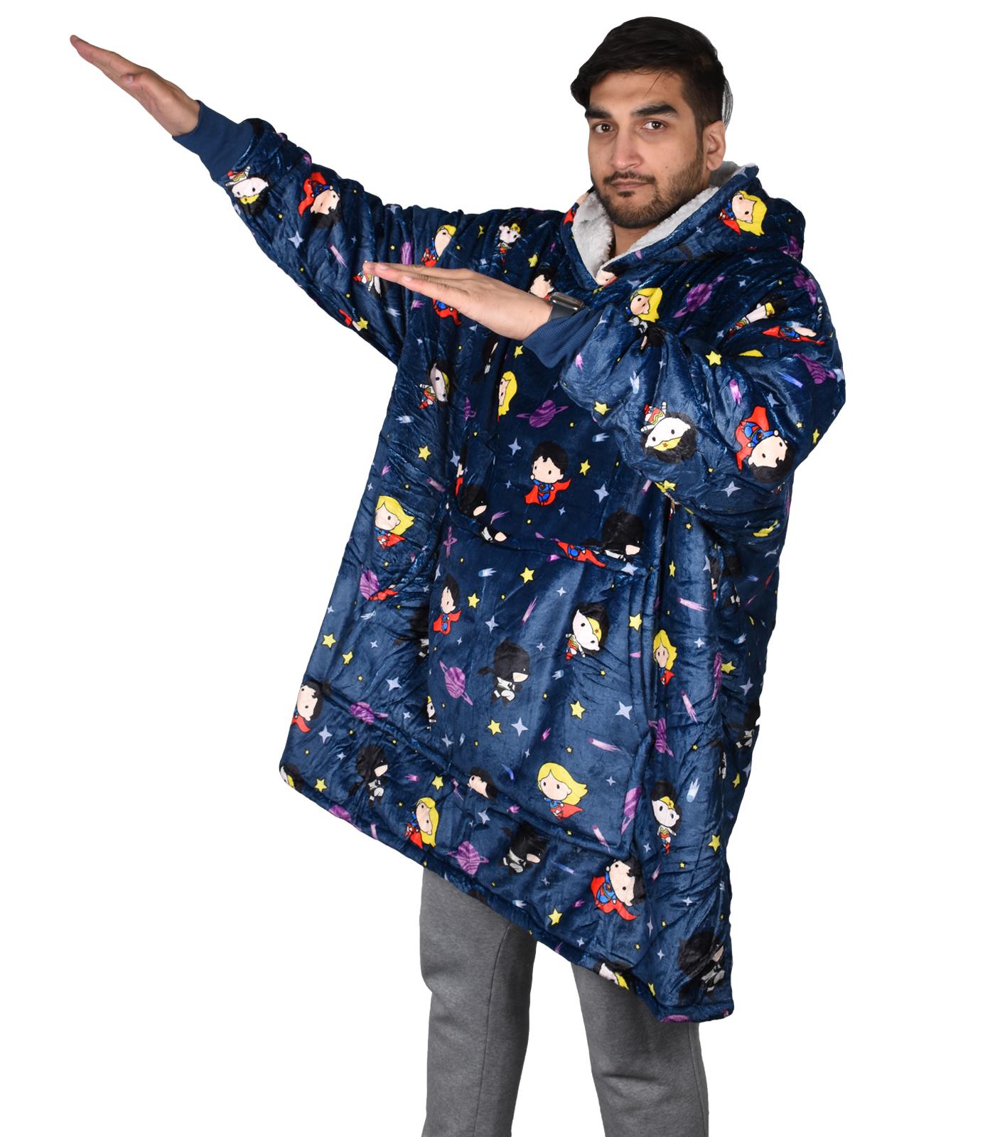 Hoodie Blanket Adult Oversized Sweatshirt Sherpa Fleece Big Hooded Ultra Plush - Picture 154 of 353