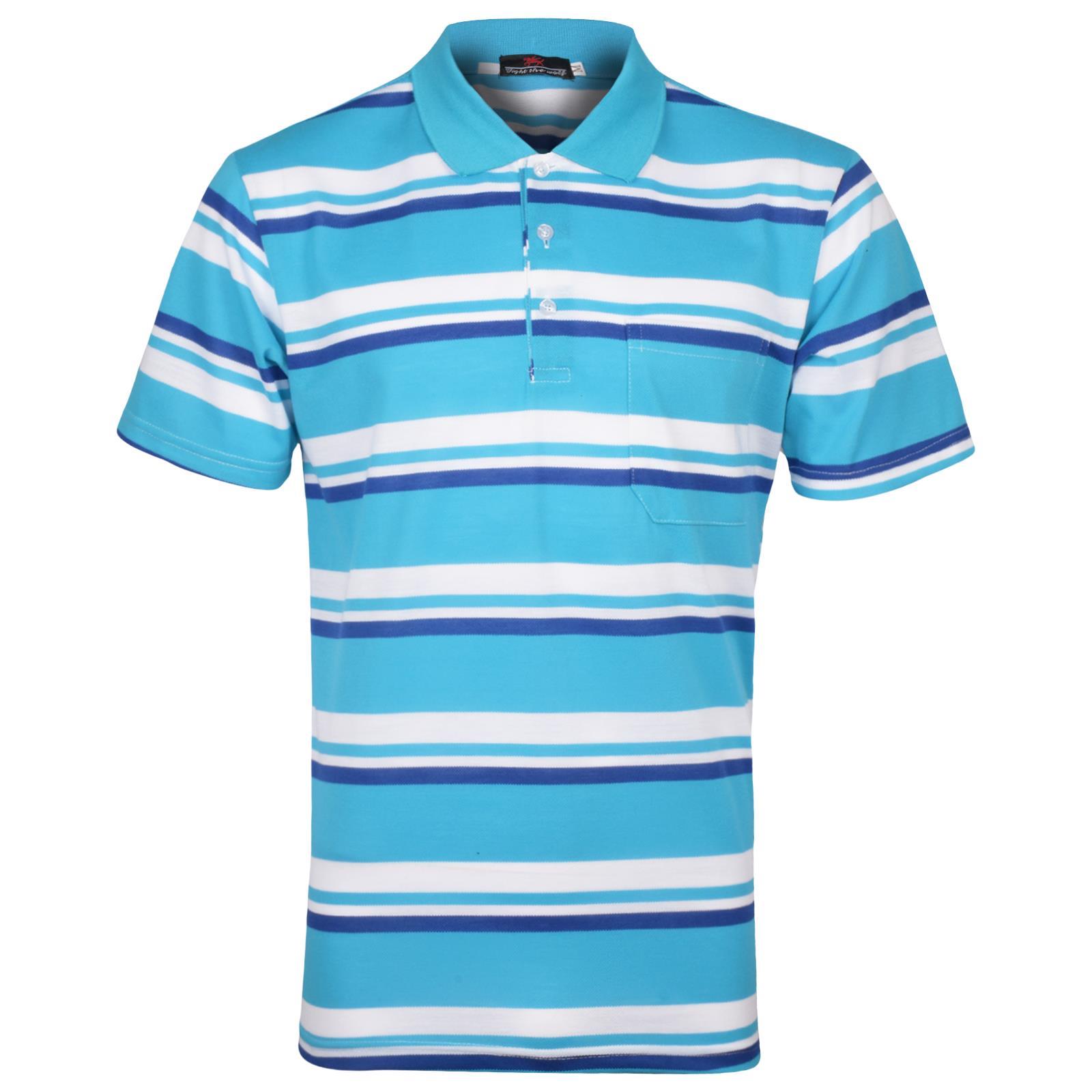 Mens Regular-Fit Pique Cotton Blend Polo Shirts Short Sleeve Pocket Tee Top Lot - Picture 22 of 50