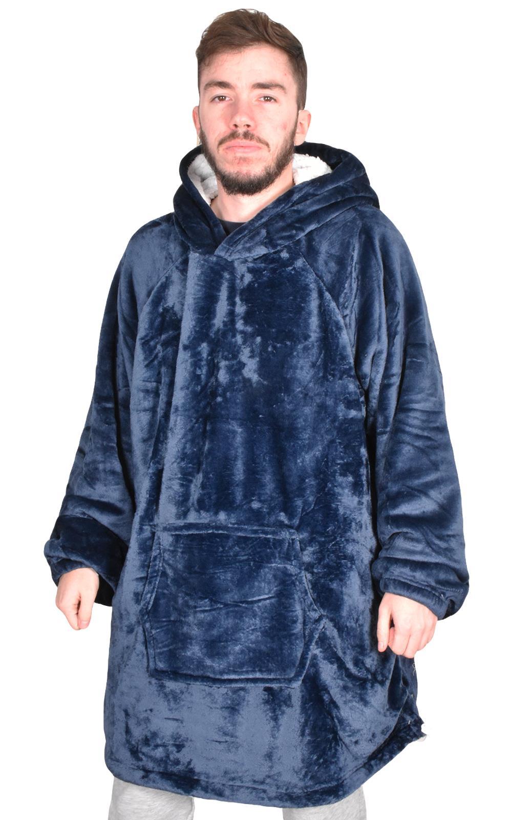 Hoodie Blanket Adult Oversized Sweatshirt Sherpa Fleece Big Hooded Ultra Plush - Picture 193 of 353