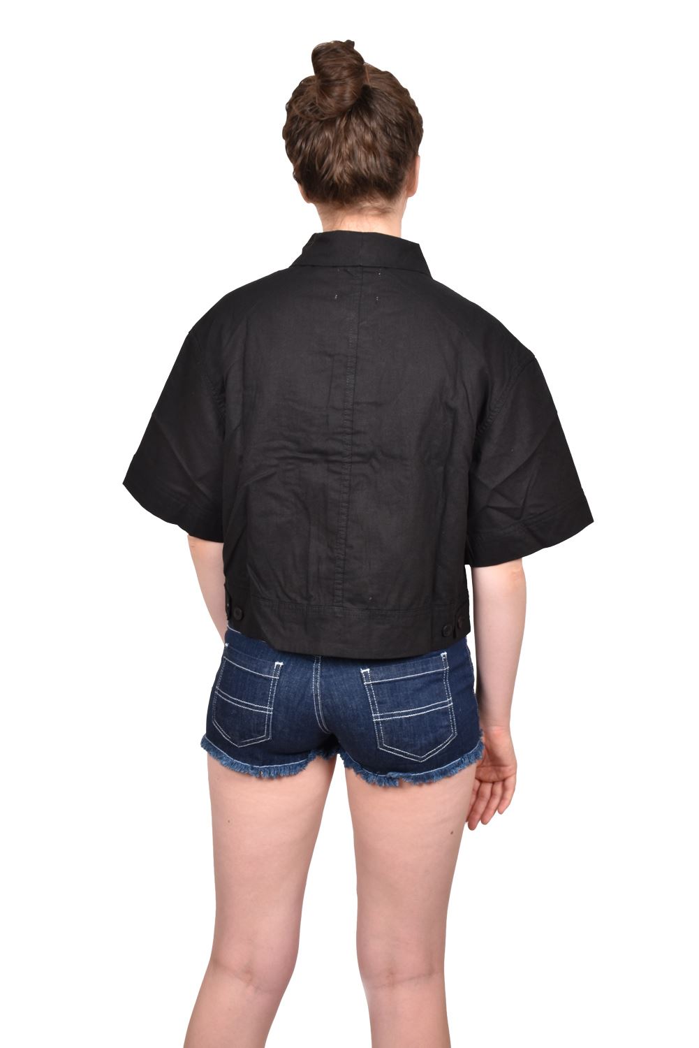 Womens Premium Jacket Casual Ladies Trendy Stylish Front Pockets Cropped Top S-L - Picture 6 of 21