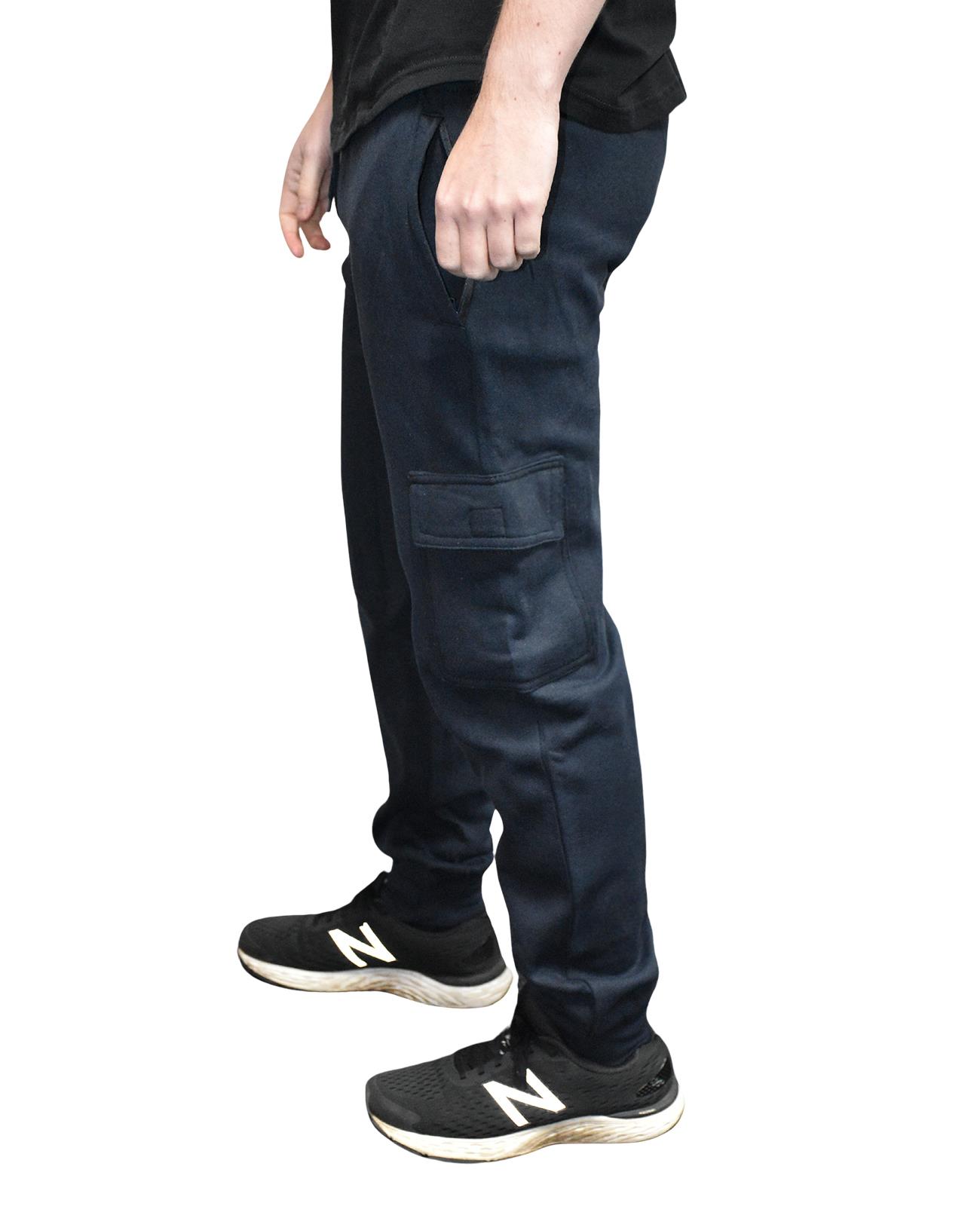 Mens Cargo Jogging Bottoms Fleece Trousers Five-Pocket Casual Gym Joggers S-2XL - Picture 50 of 51