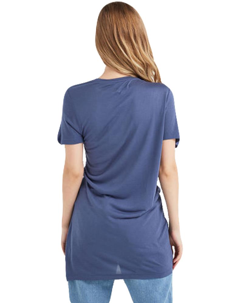 Mujer Verano Camiseta Larga Cordón Liso Mangas Cortas Blusa Informal Camiseta Prendas para el torso - Imagen 20 de 24