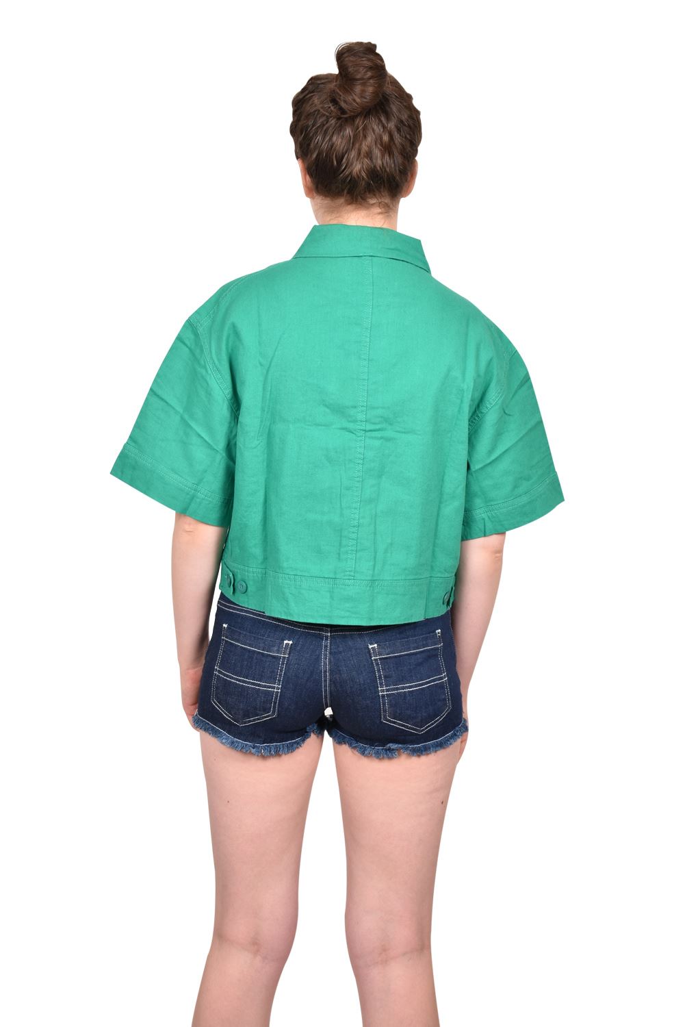 Womens Premium Jacket Casual Ladies Trendy Stylish Front Pockets Cropped Top S-L - Picture 16 of 21