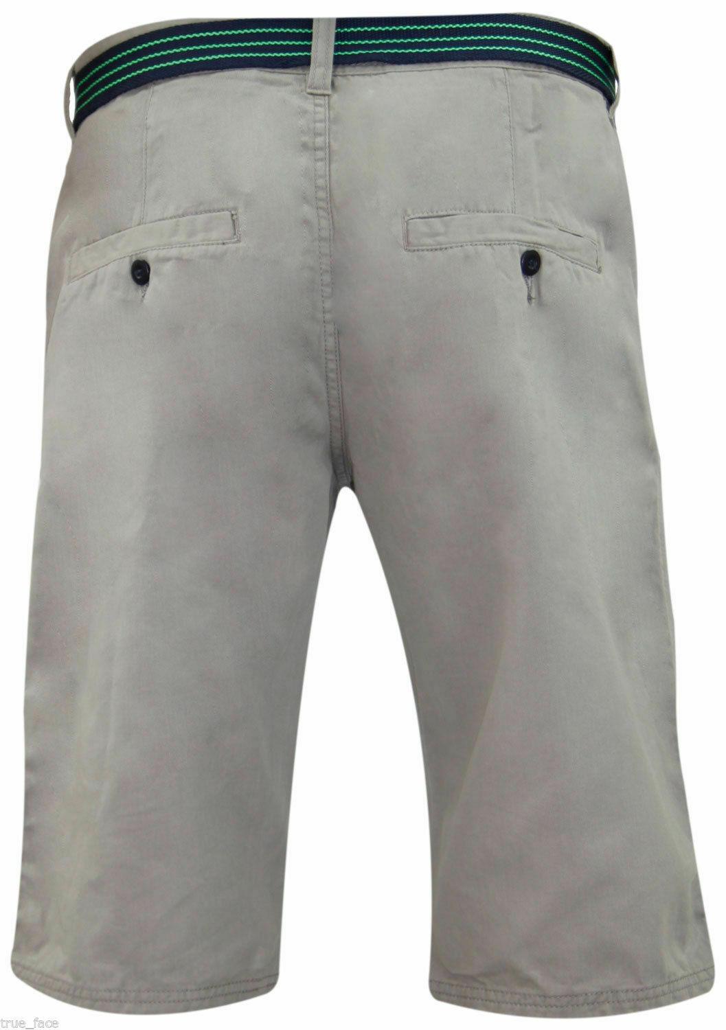 Herren Chino Shorts Freizeit Halb Hose 100% Baumwolle Sommer Jeans Frei Webgürtel - Bild 33 von 79