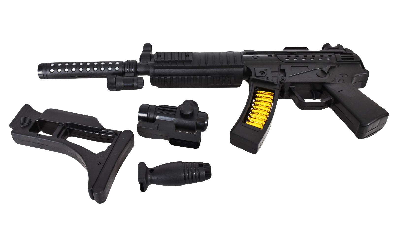Kids Police Plastic Toy Gun Flashing LED Firing Laser With Light & Sound Effects - Picture 12 of 21