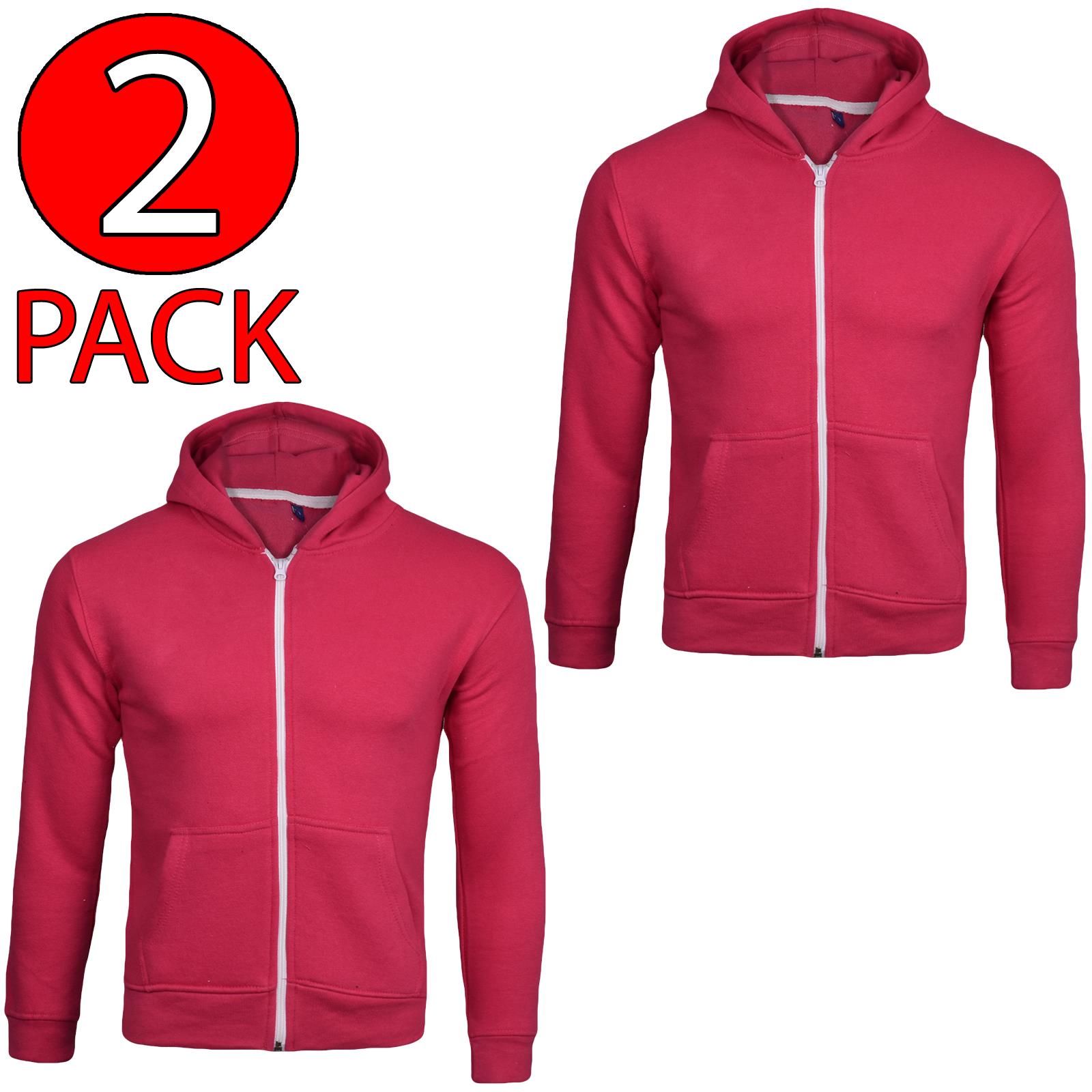 Kids Zip up Hoodie Sweatshirts PE School Jumpers Fleece Hoodies For Boys Girls - Picture 217 of 264