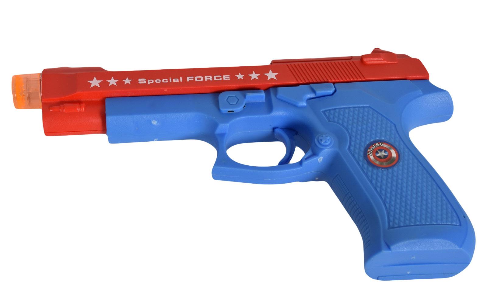 kids Flashing Gun Golden Eagle Pistol Toy With Light Sound & Vibration