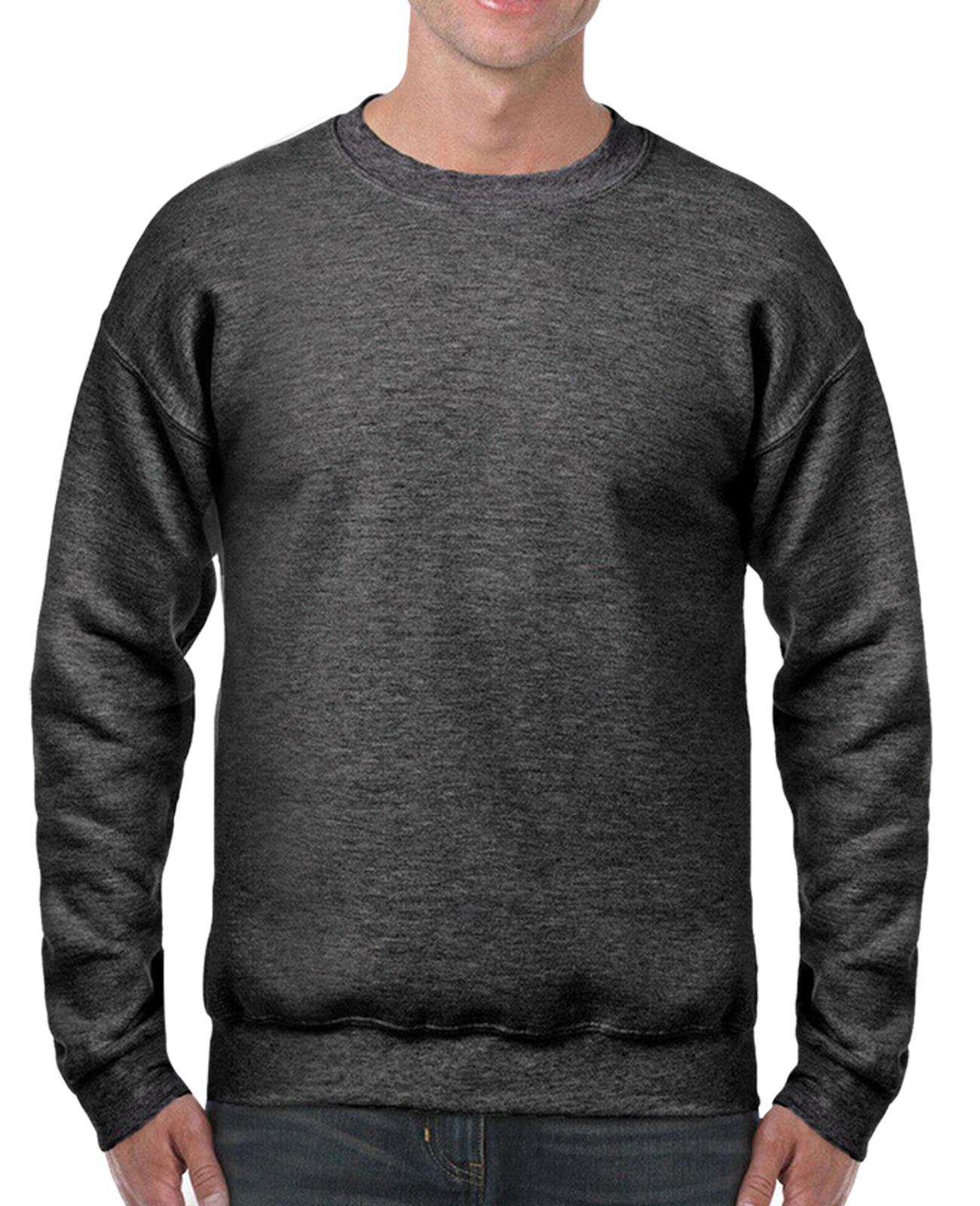 Sudadera lisa para hombre Jersey Suéter Pullover Trabajo Informal Top Paquete de 2 y 3 - Imagen 27 de 40