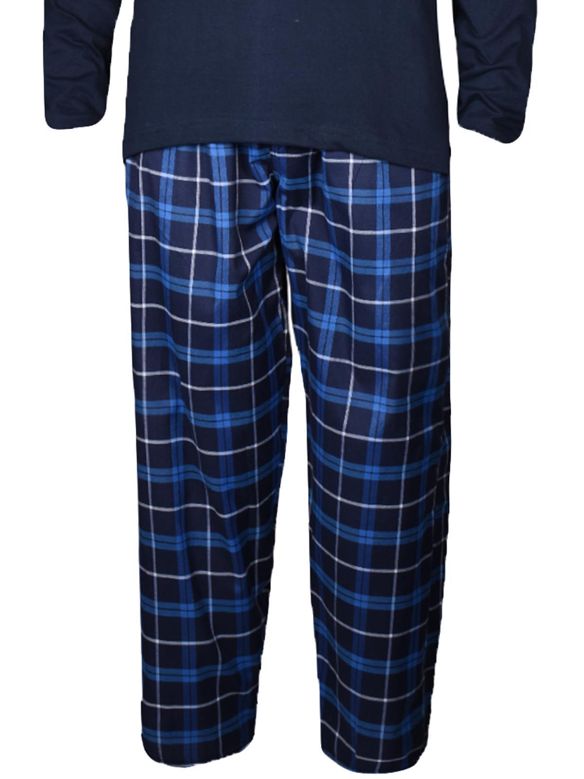 Mens Pyjama Bottoms Woven Check PJ Pants Lounge Nightwear 2 Pack Trouser - Picture 27 of 34