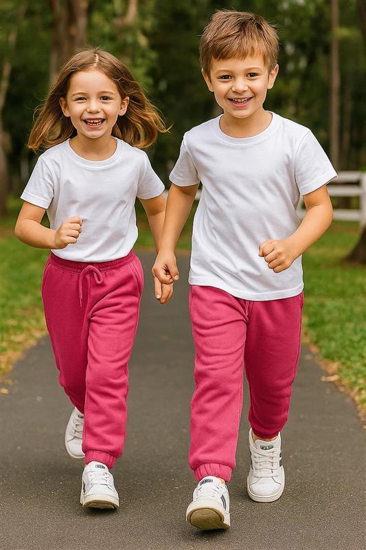 Pantalones de chándal cómodos lisos PE para niños niñas niños pantalones escolares - Imagen 15 de 51