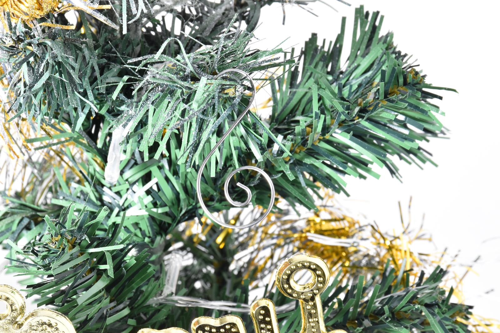 80,100,200 piezas ganchos de metal para árbol de Navidad adorno en forma de S colgador colgante Bauble - Imagen 57 de 58