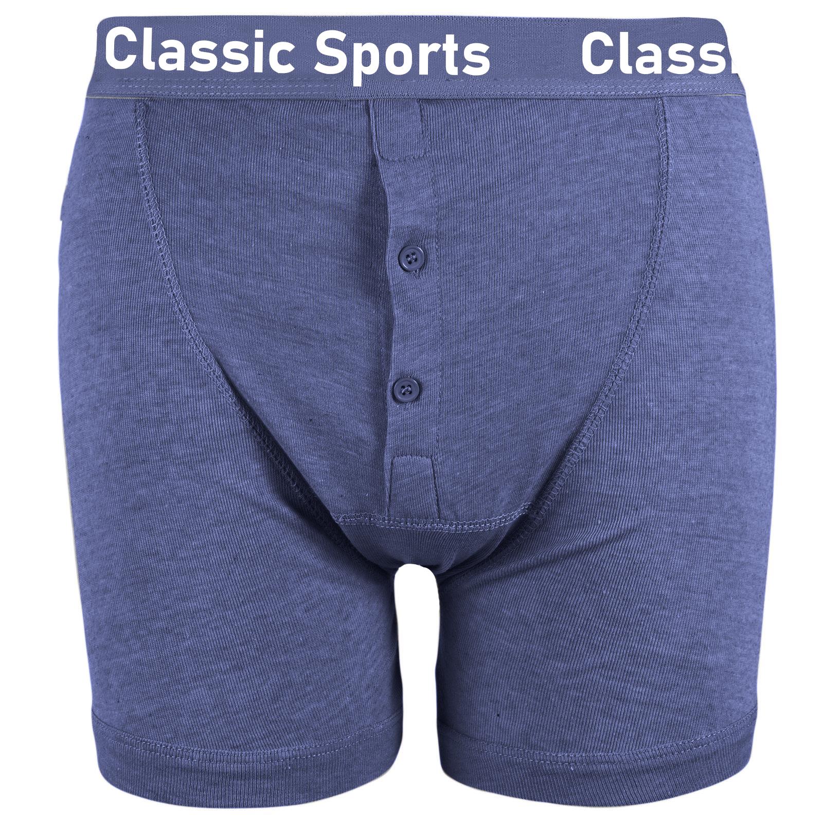 6, 12 Pack Mens Boxer Shorts Plain Button Fly Underwear Underpants Trunks Boxers - Picture 9 of 19