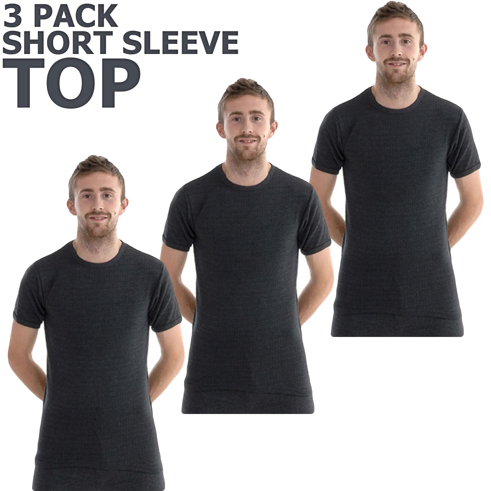 3, 4 Pack Mens Thermal Long Sleeves Shirts Top Winter Warm Long Johns Vest - Picture 31 of 40