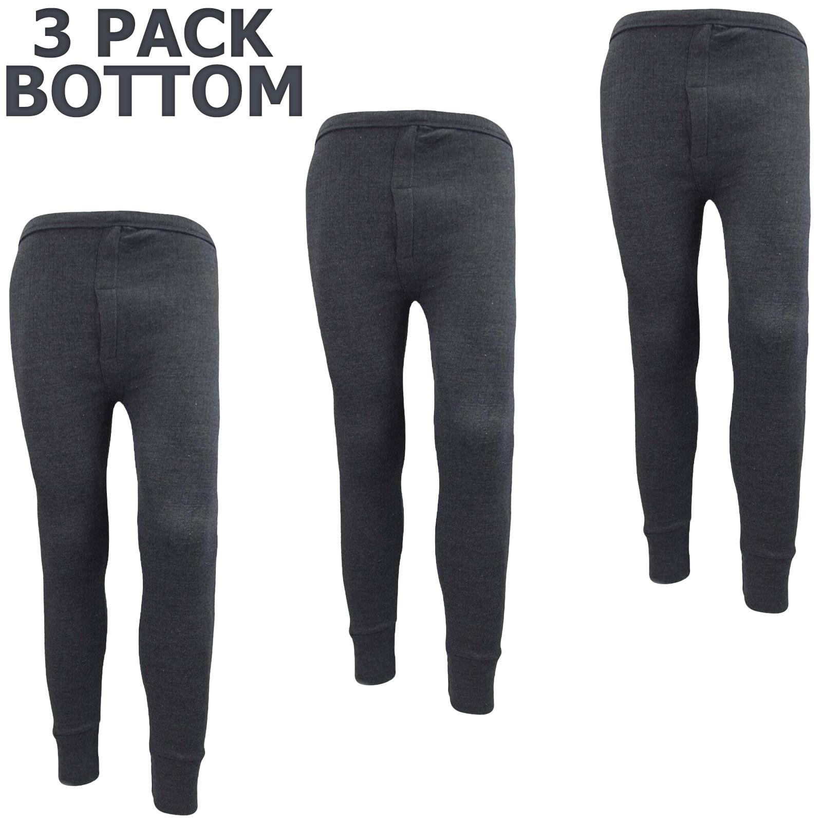 3, 4, 6 Pack Mens Thermal Long Johns Bottoms Winter Warm Underwear Baselayer - Picture 4 of 18