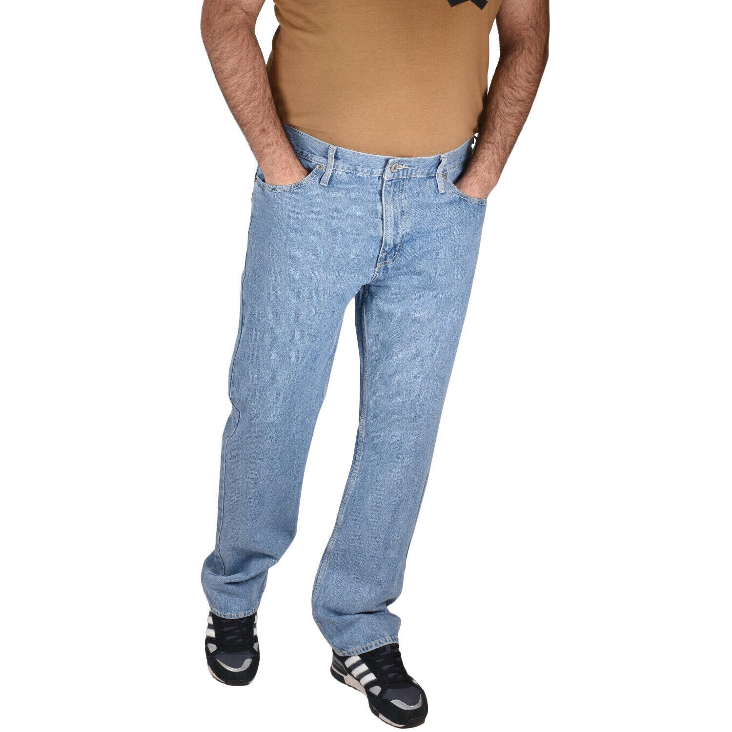 Mens Denim Jeans Regular Fit Straight Leg Cotton Pants Trousers Big & Tall Sizes - Picture 27 of 32