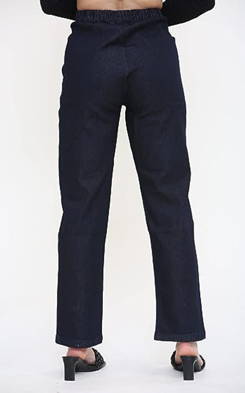 Pantalones de mezclilla elásticos ajustados rectos cintura alta para dama talla 12-28 Reino Unido - Imagen 41 de 43