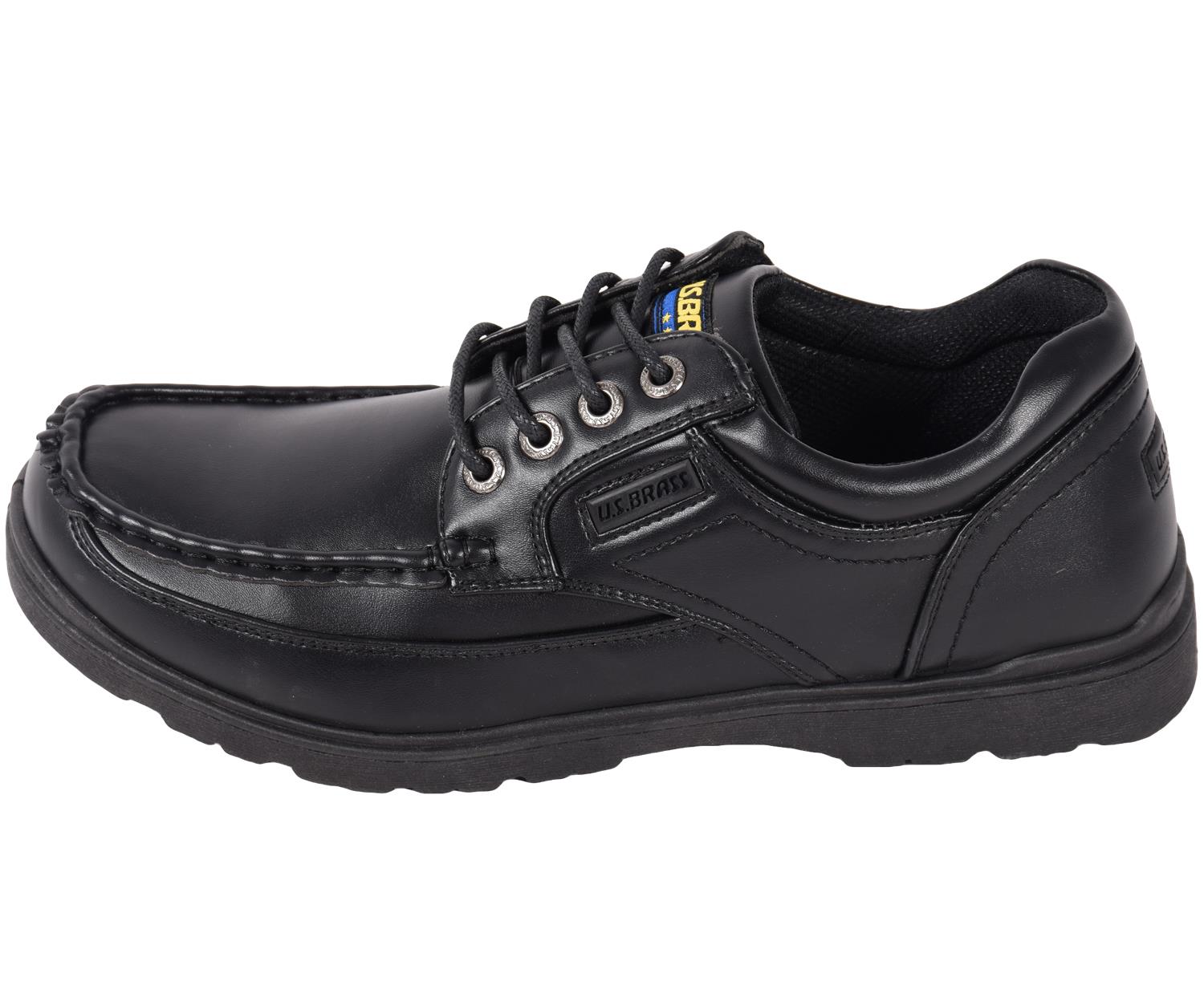 Mens Formal Shoes Black Lace Up Mocassin Casual Low Top US Brass