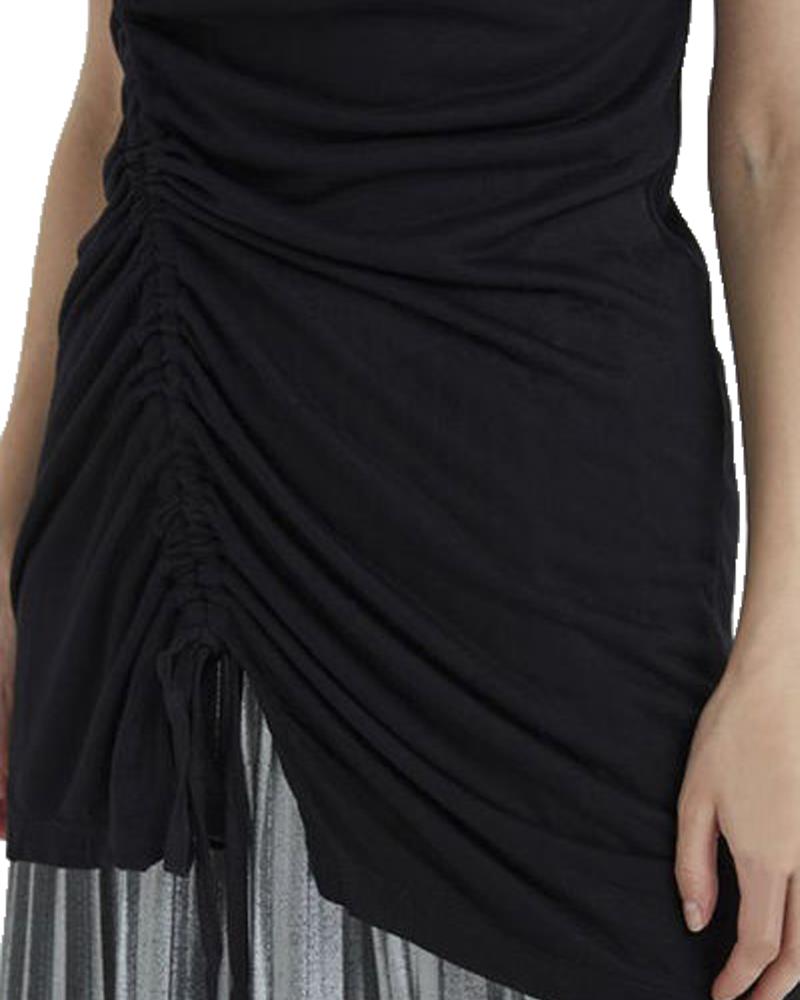 Mujer Verano Camiseta Larga Cordón Liso Mangas Cortas Blusa Informal Camiseta Prendas para el torso - Imagen 15 de 24