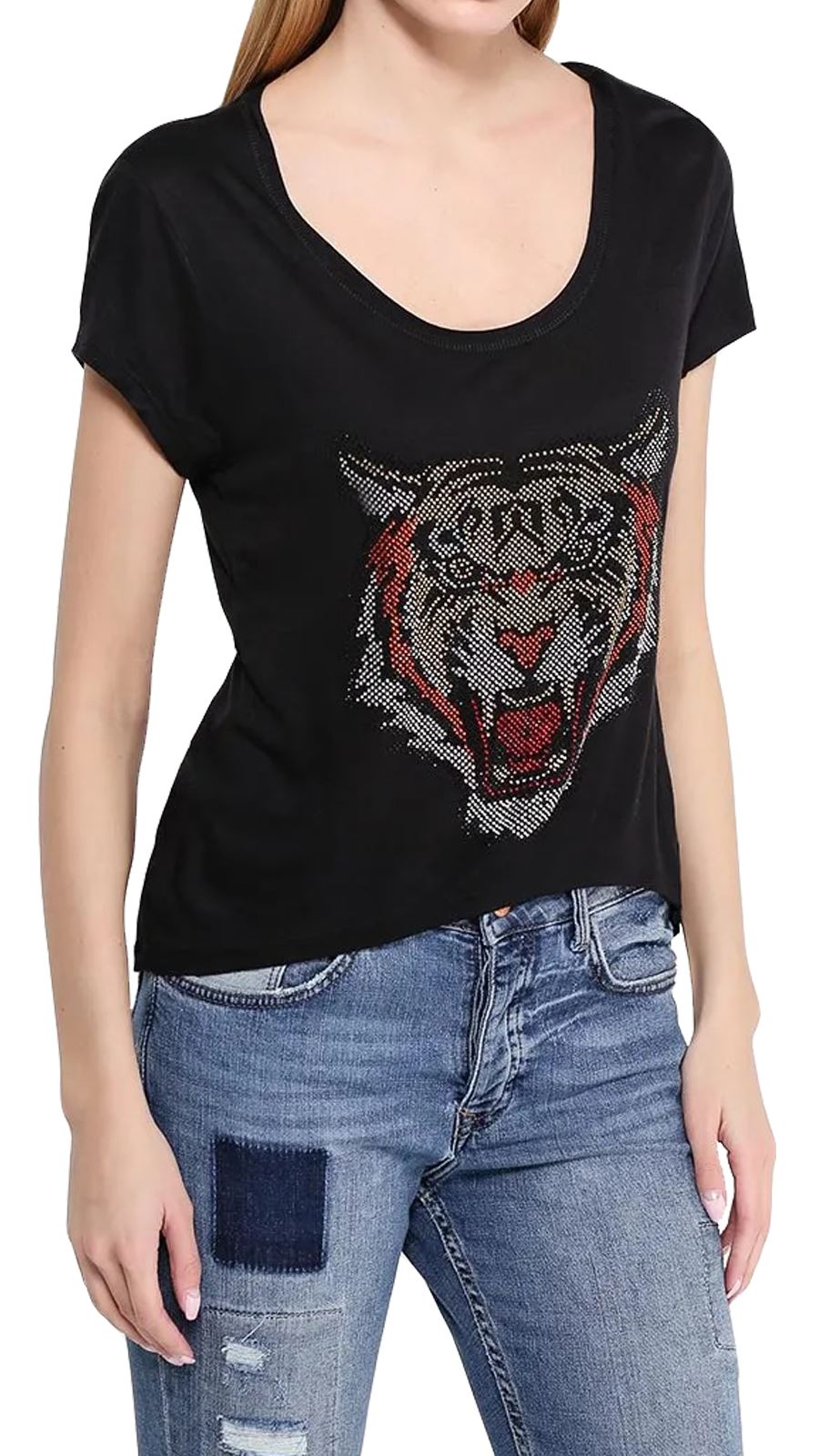 Womens T-Shirt Round Scoop Neck Cap Sleeve Ladies Elasticated Vest Basic Tee Top - Picture 23 of 28