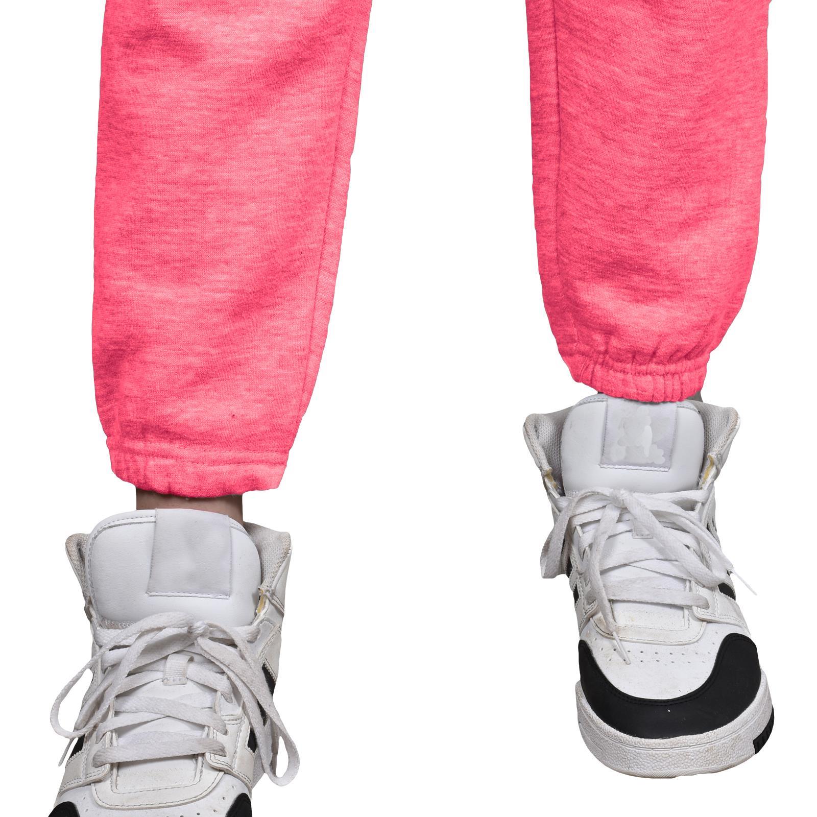 Jogging Bottoms Pack of 2 Kids Boys Girls Warm Fleece PE Plain Tracksuit Joggers - Picture 34 of 62