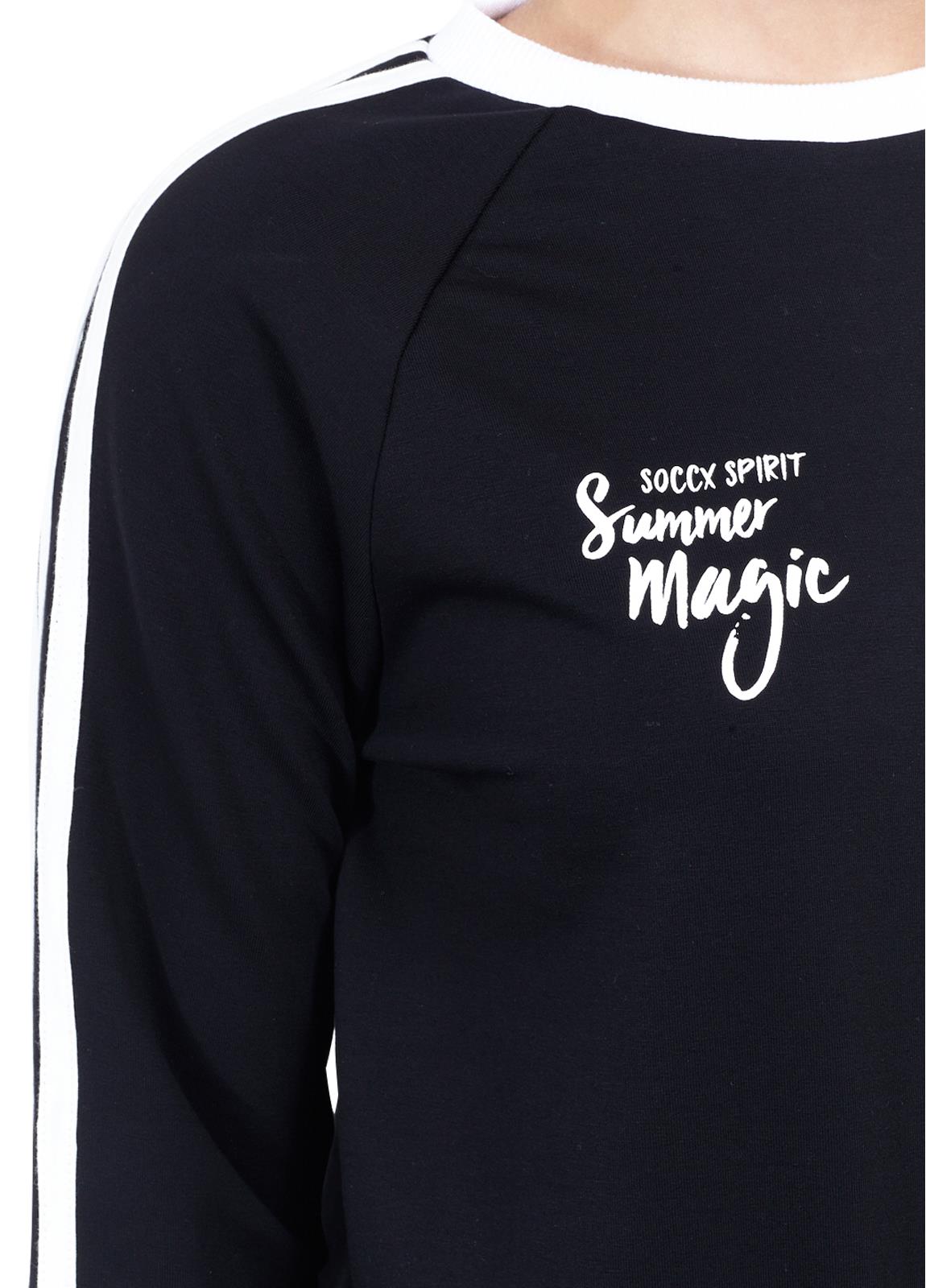 Womens Sweatshirt Crew Neck Striped Jumpers Pullover Casual Long Sleeve Top - Picture 8 of 9