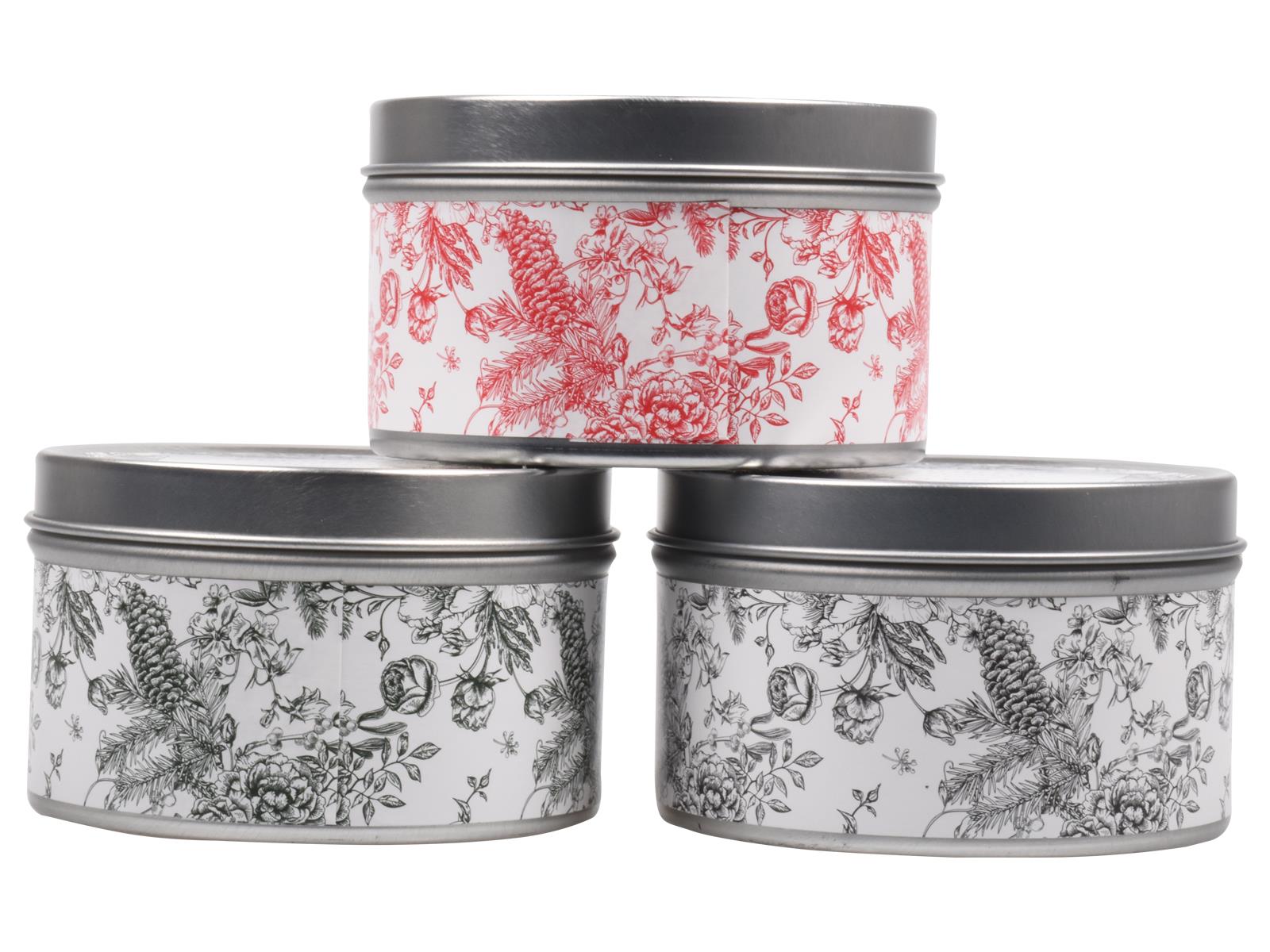 Scented Candles New Set of 3 Festive Christmas Decorative Tin Xmas Gift set - Picture 71 of 99