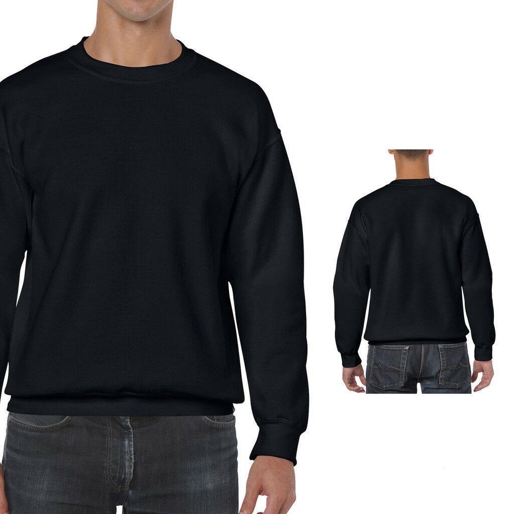 Sudadera lisa para hombre Jersey Suéter Pullover Trabajo Informal Top Paquete de 2 y 3 - Imagen 19 de 40