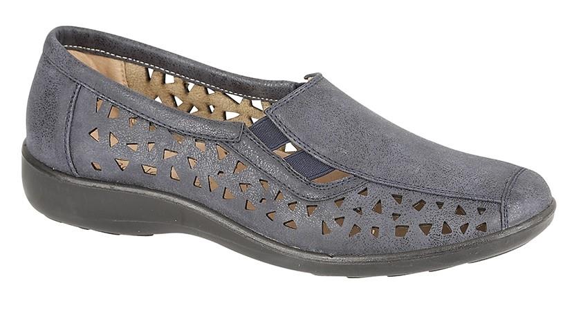 Ladies Slip on Casual Cut Out Side Gusset Flat Comfort Summer Shoes Size UK 3-9 - Picture 12 of 13