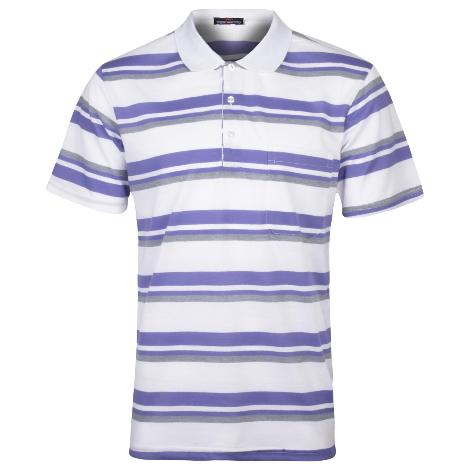 Mens Regular-Fit Pique Cotton Blend Polo Shirts Short Sleeve Pocket Tee Top Lot - Picture 19 of 50