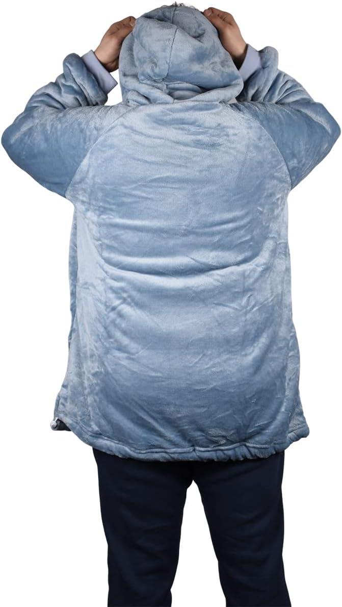 Hoodie Blanket Adult Oversized Sweatshirt Sherpa Fleece Big Hooded Ultra Plush - Picture 285 of 353
