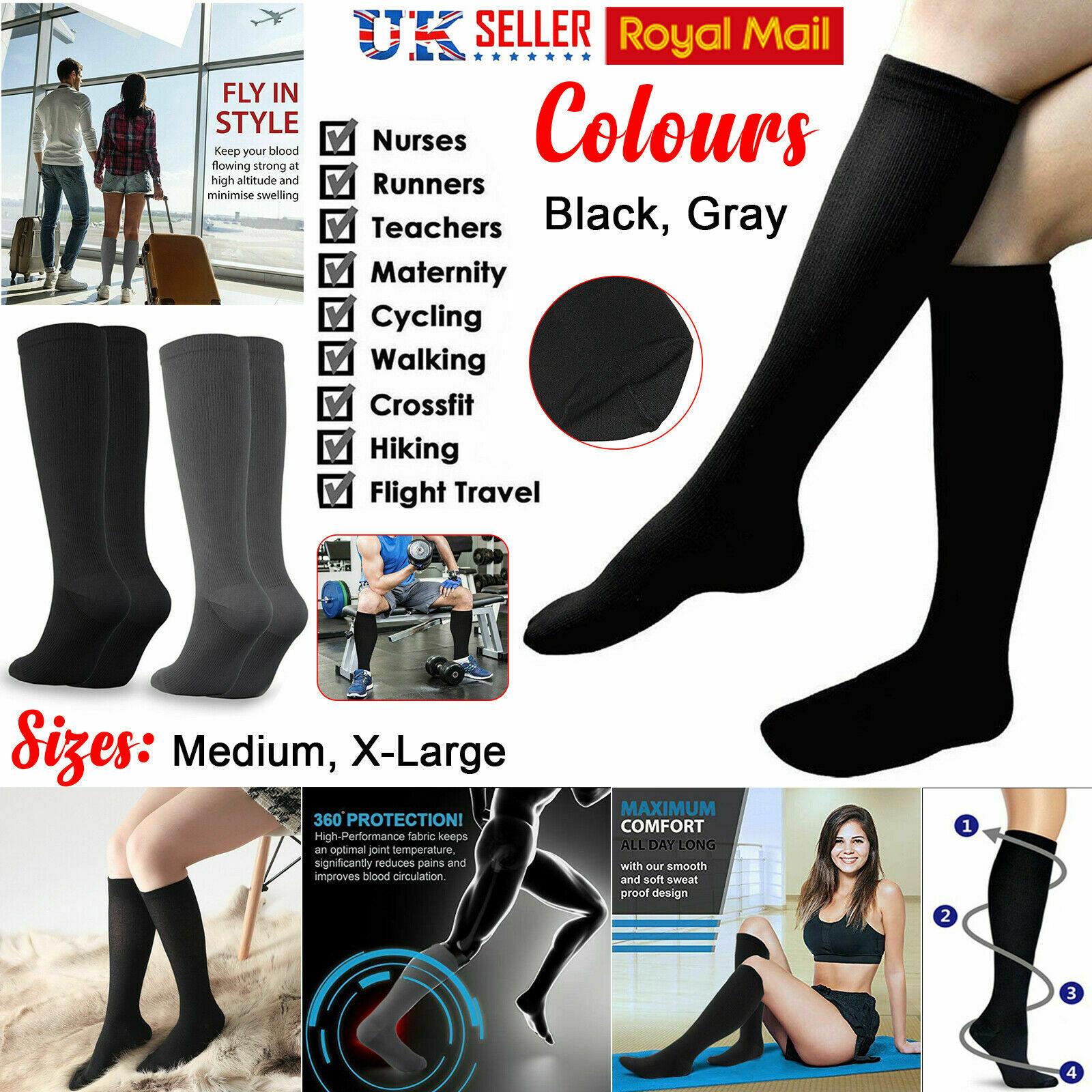 Travel Flight Miracle Socks Unisex Compression Fatigue Anti Swelling