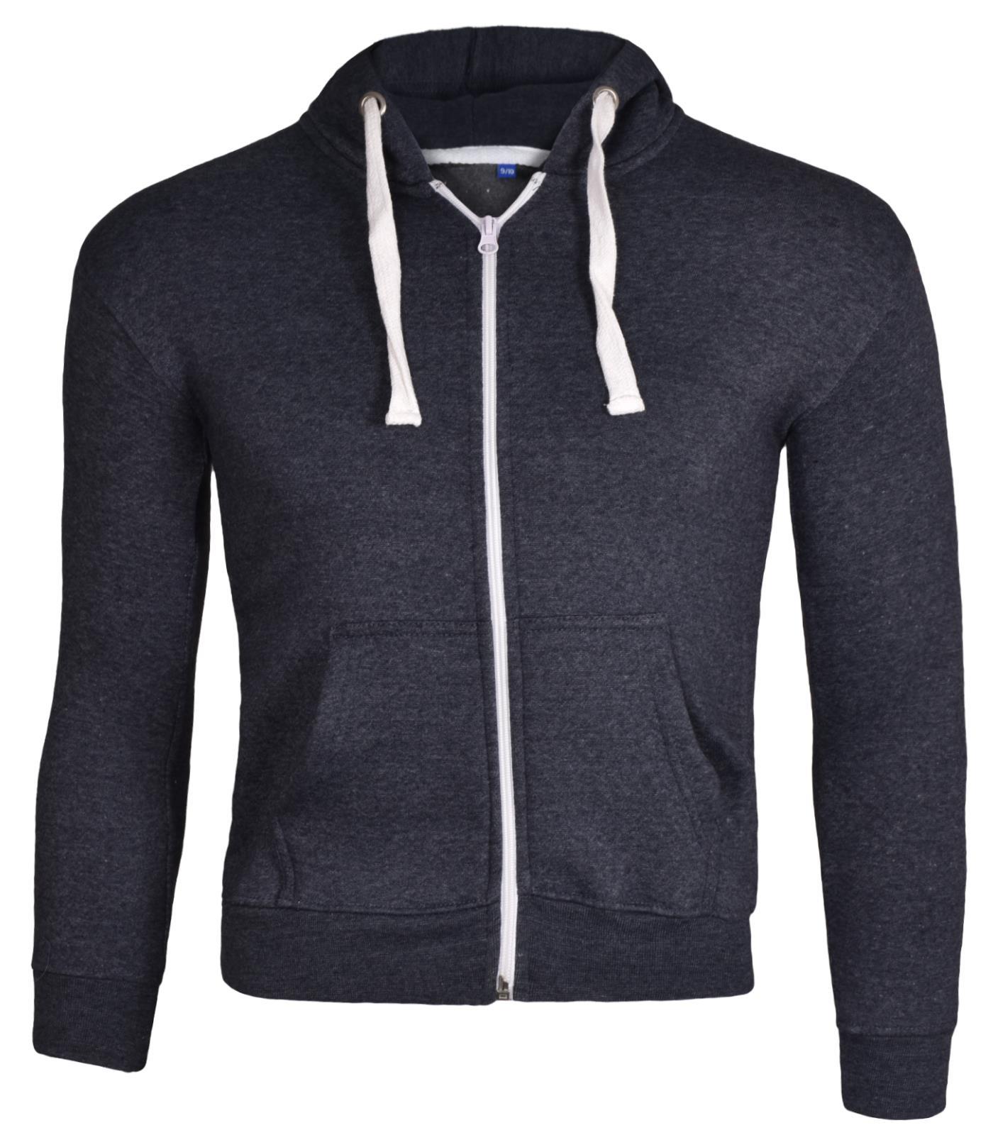 Kids Zip up Hoodie Sweatshirts PE School Jumpers Fleece Hoodies For Boys Girls - Picture 156 of 264