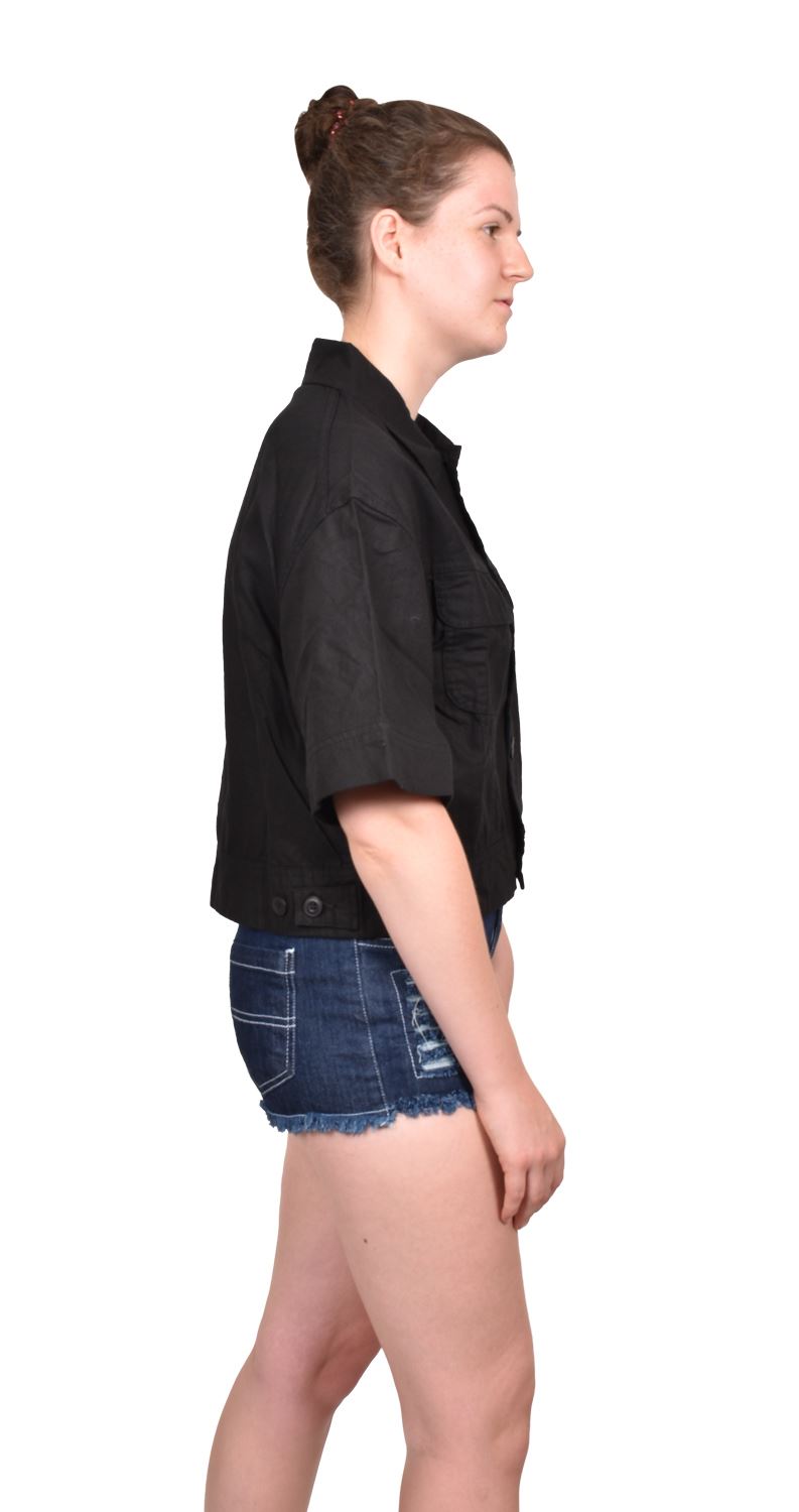 Womens Premium Jacket Casual Ladies Trendy Stylish Front Pockets Cropped Top S-L - Picture 5 of 21